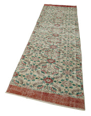 Handmade Vintage Area Rug – Overdyed Wool Rug | Cotton Wool Carpet 2'10''x10'2''