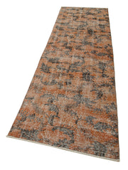 Vintage Cotton Wool Rug – Handmade Overdyed Vintage Carpet 2'9''x9'4'' by Agacan