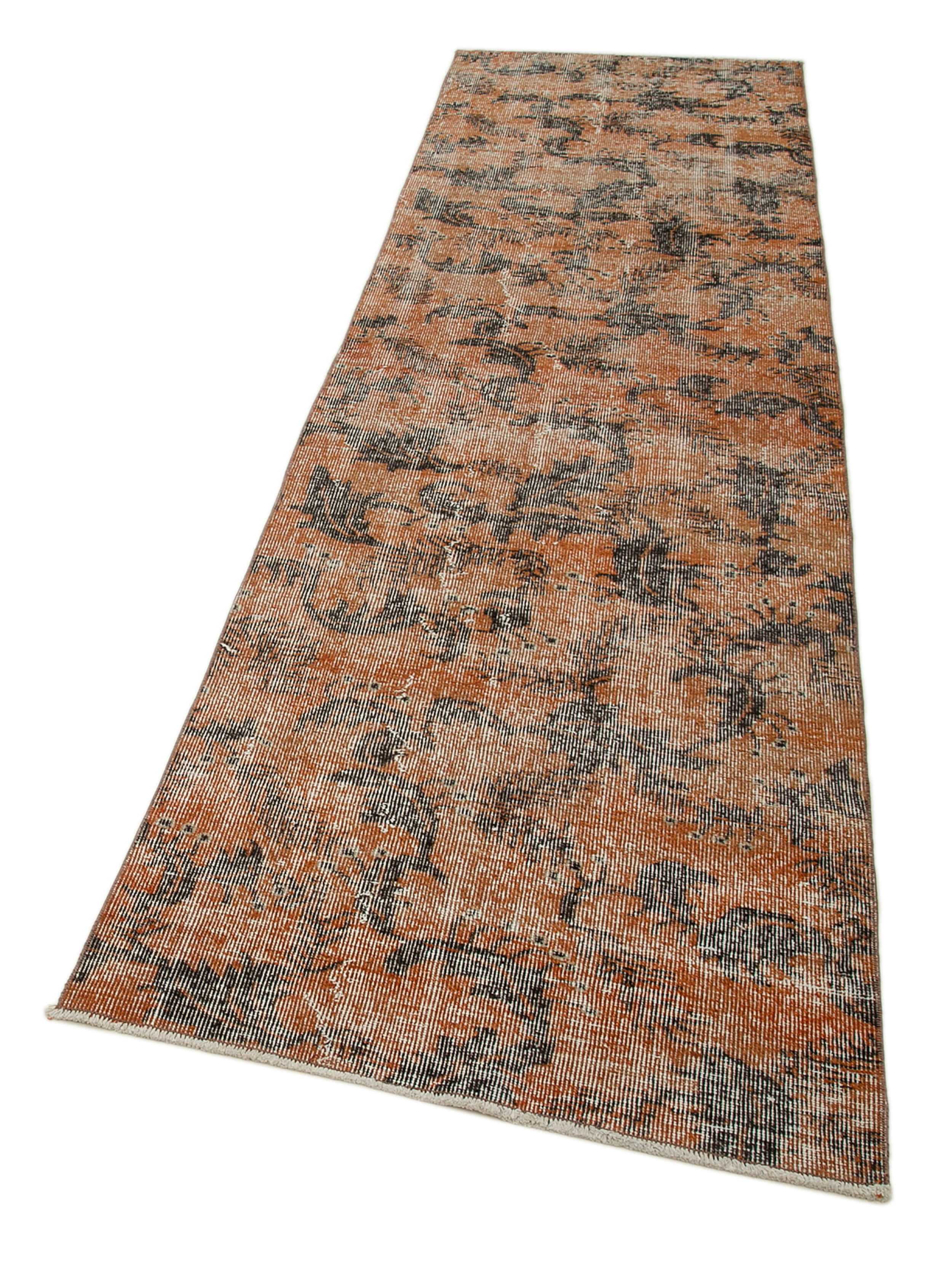 Vintage Cotton Wool Rug – Handmade Overdyed Vintage Carpet 2'9''x9'4'' by Agacan