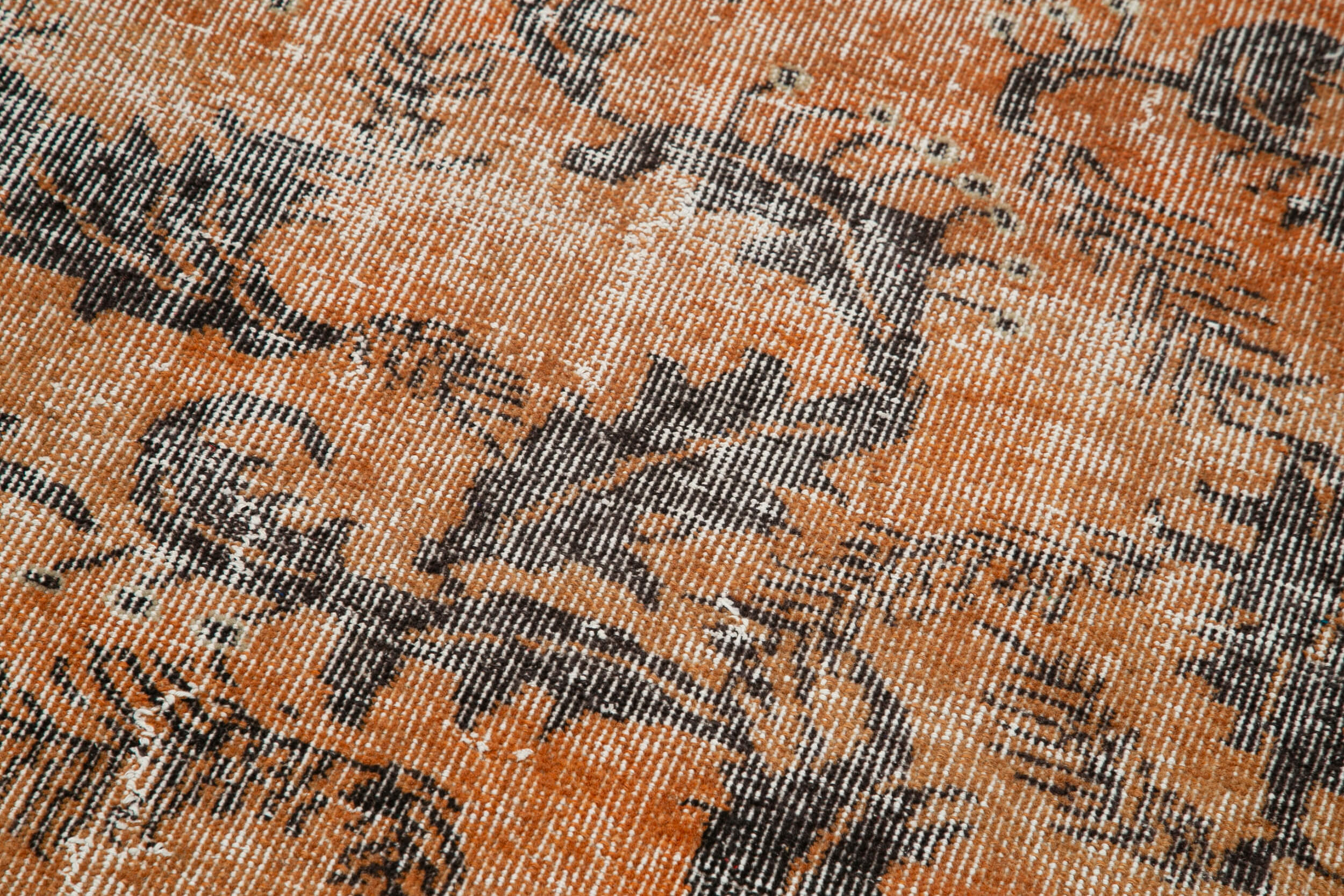 Vintage Cotton Wool Rug – Handmade Overdyed Vintage Carpet 2'9''x9'4'' by Agacan