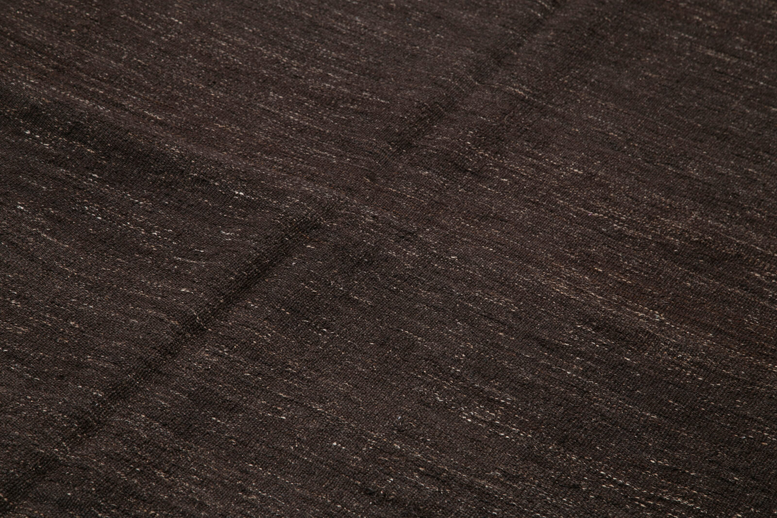 Handmade Striped Kilim Rug – Brown Goat Hair & Turkish Wool Carpet 5'4''x10'10''