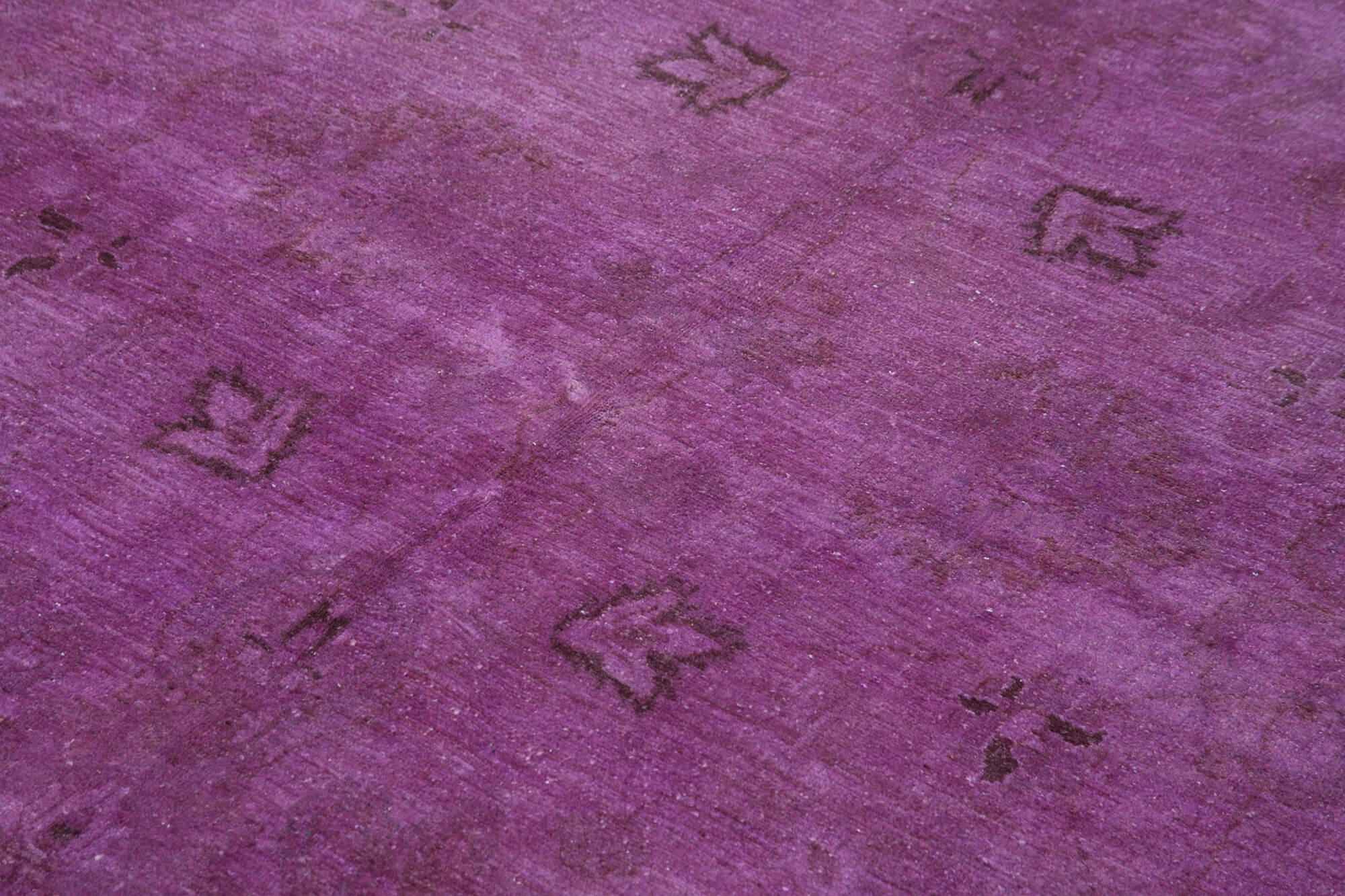 Tebriz Purple Classic Cotton Wool Handmade Area Rug 8'0'' x 6'4''