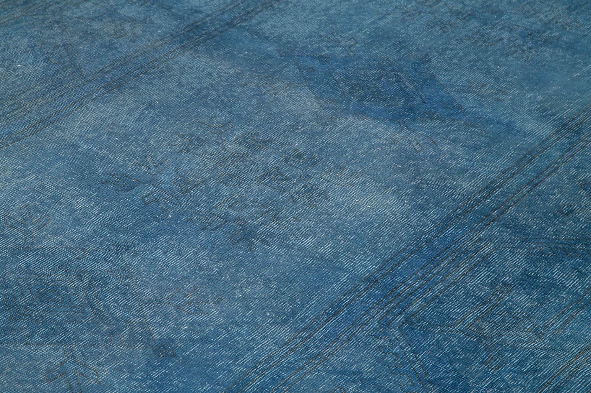 Handmade Area Rug – Tebriz Blue Classic Cotton Wool Turkish Vintage Carpet 10'3''x14'10''