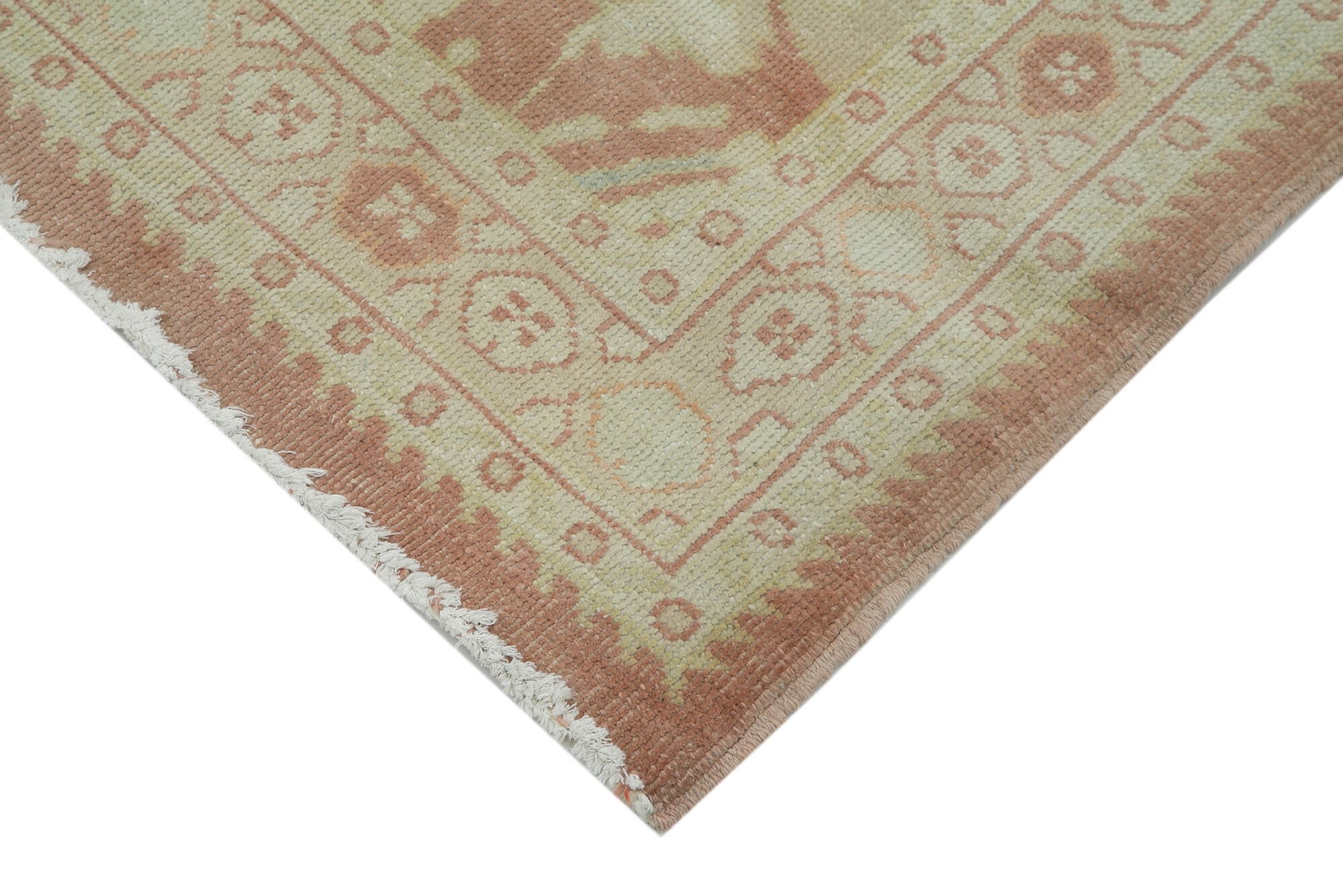 Handmade Wool Area Rug – Tebriz Classic Beige Cotton Wool Rug 3'1''x9'10''