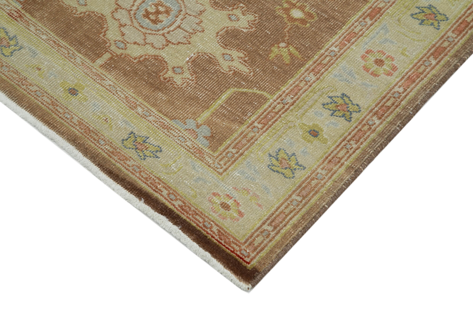 Handmade Wool Area Rug – Classic Beige Turkish Hand Knotted Carpet 2'6''x13'5''
