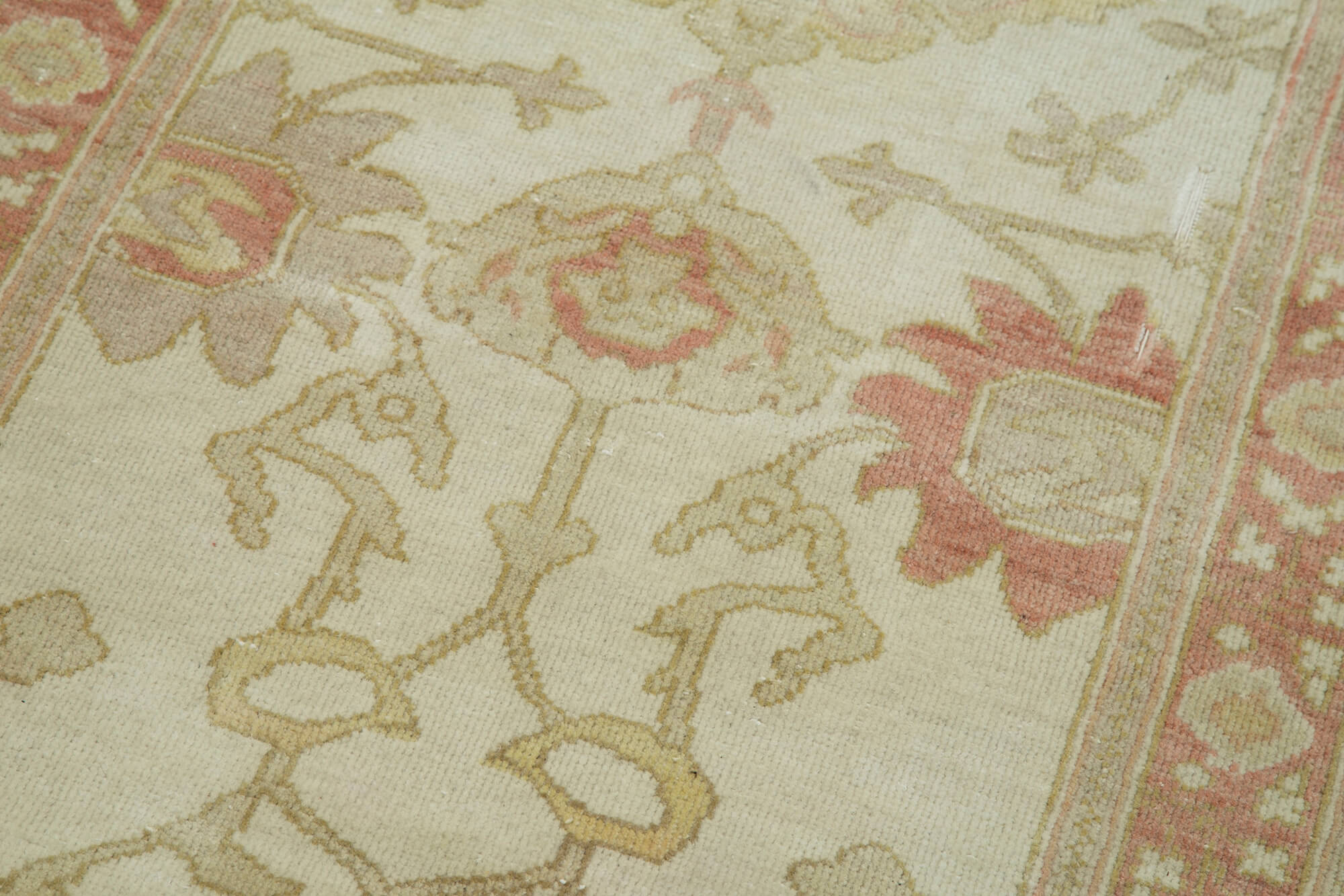 Handmade Wool Area Rug – Tebriz Classic Beige Cotton Wool Runner 2'6''x13'3''