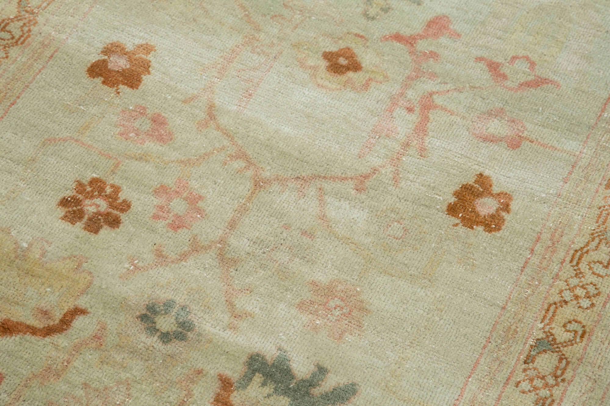 Handmade Wool Area Rug | Tebriz Beige Cotton Wool Rug – Durable Classic Style