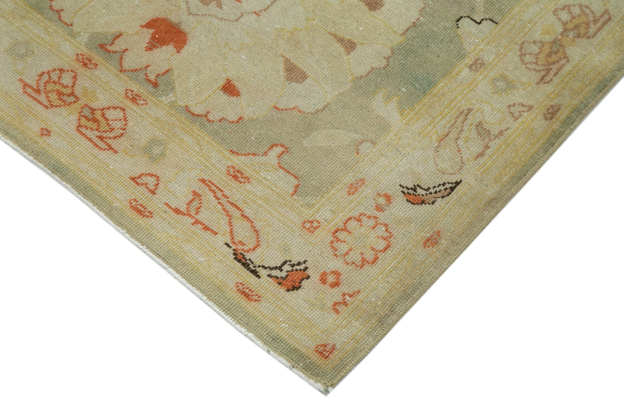 Handmade Wool Area Rug – Authentic Tebriz Turkish Classic Beige Carpet 2'11''x12'4''