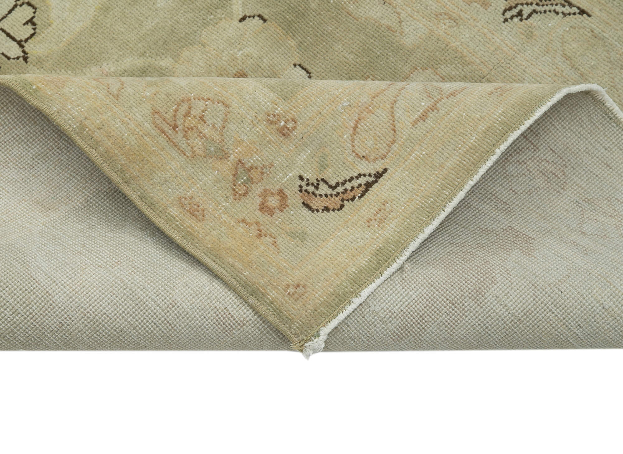 Handmade Wool Area Rug – Authentic Tebriz Turkish Classic Beige Carpet 2'11''x12'4''