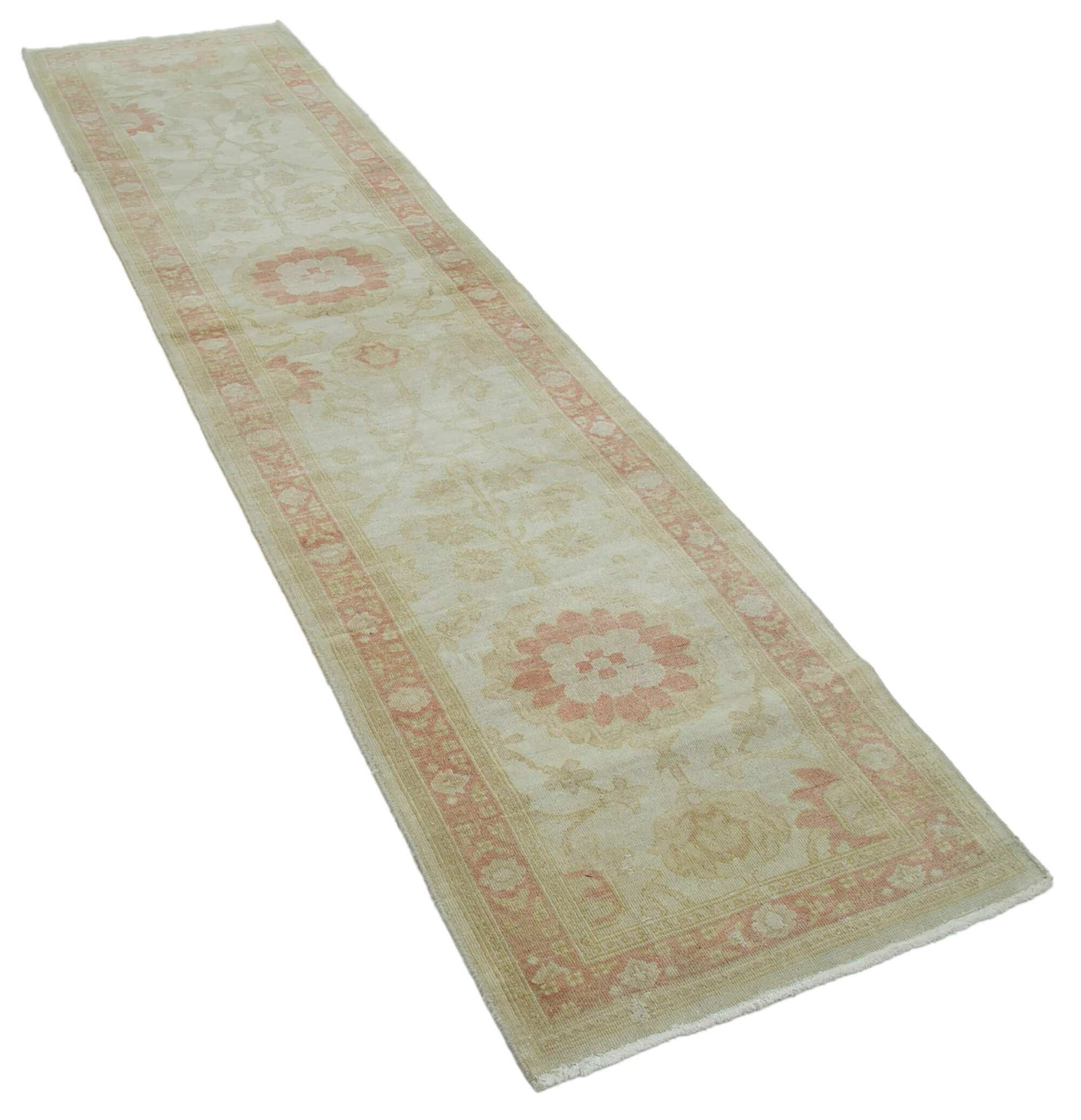 Handmade Cotton Wool Rug | Vintage Wool Carpet – Durable Cotton Rug 2'4'' x 9'11''