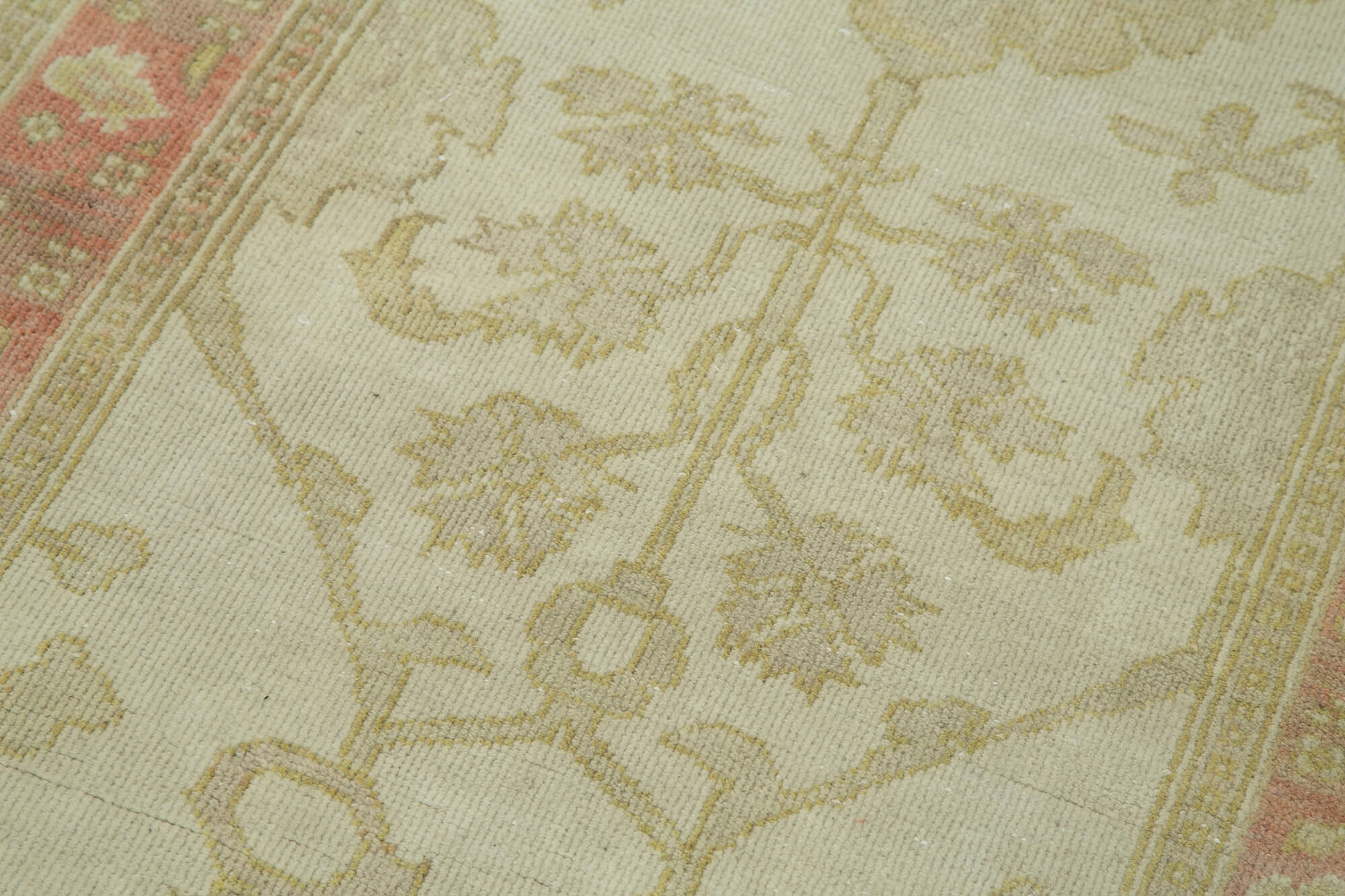 Handmade Cotton Wool Rug | Vintage Wool Carpet – Durable Cotton Rug 2'4'' x 9'11''