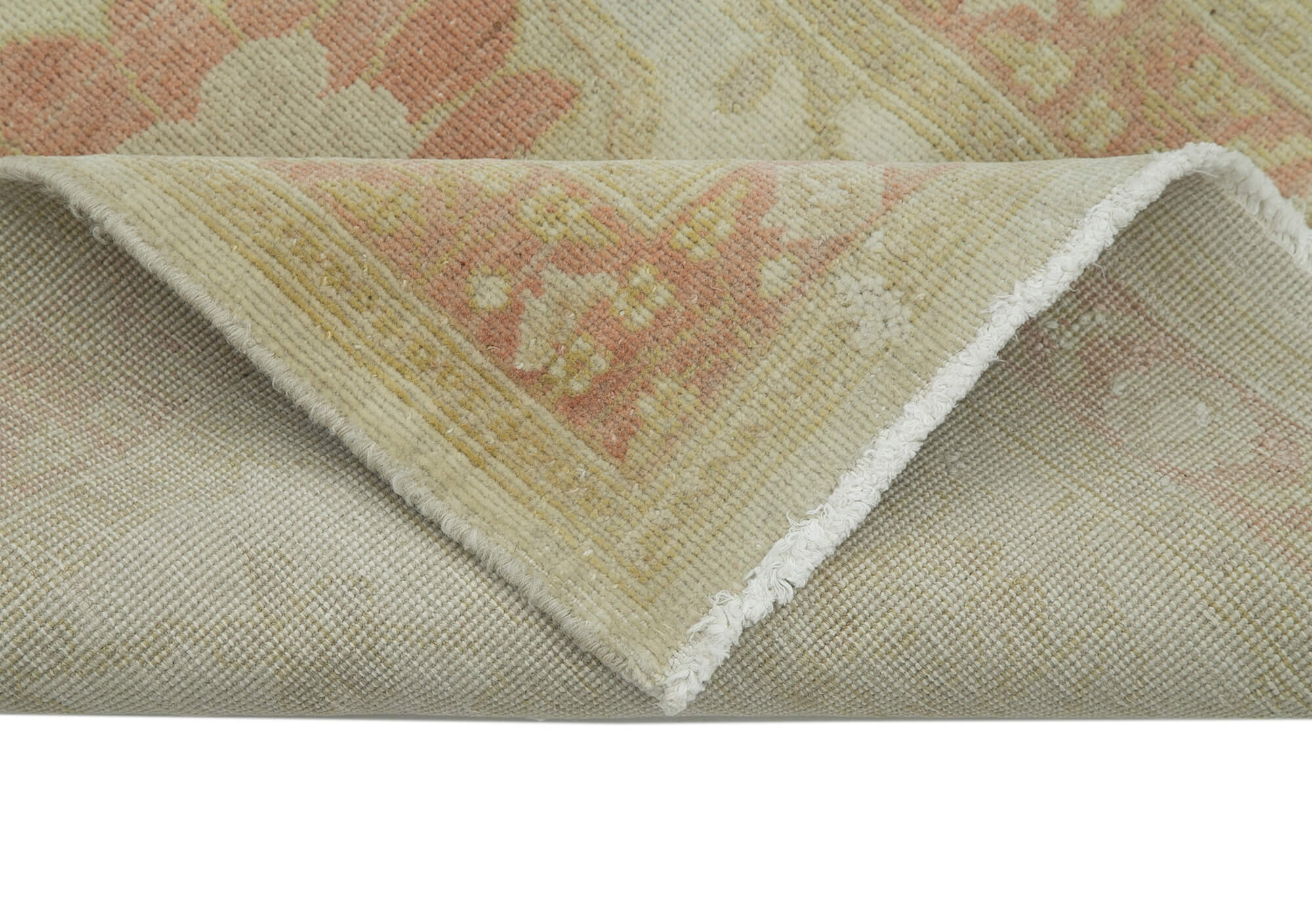 Handmade Cotton Wool Rug | Vintage Wool Carpet – Durable Cotton Rug 2'4'' x 9'11''