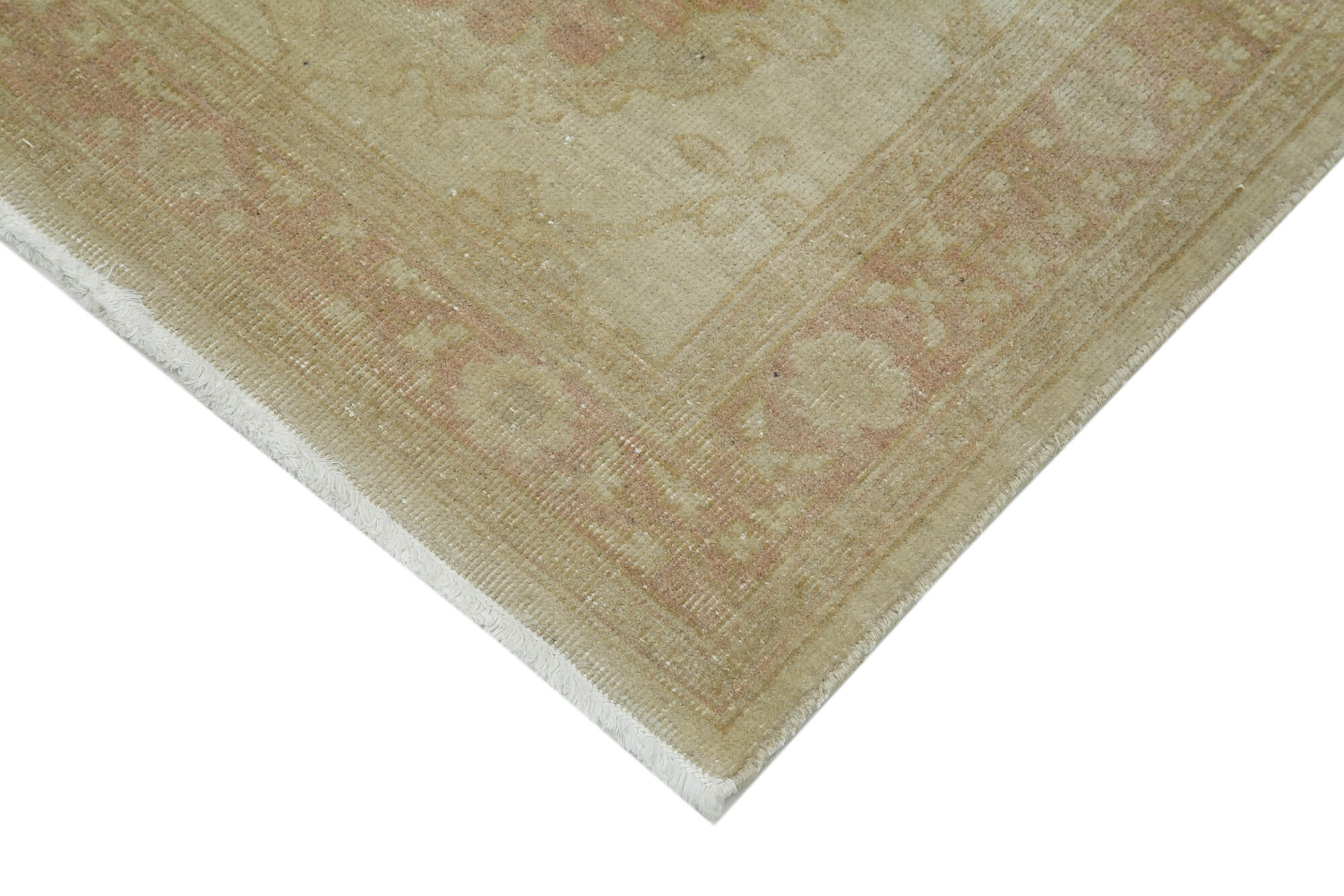 Handmade Wool Area Rug – Classic Beige Carpet Long Runner 2'6'' x 13'3''
