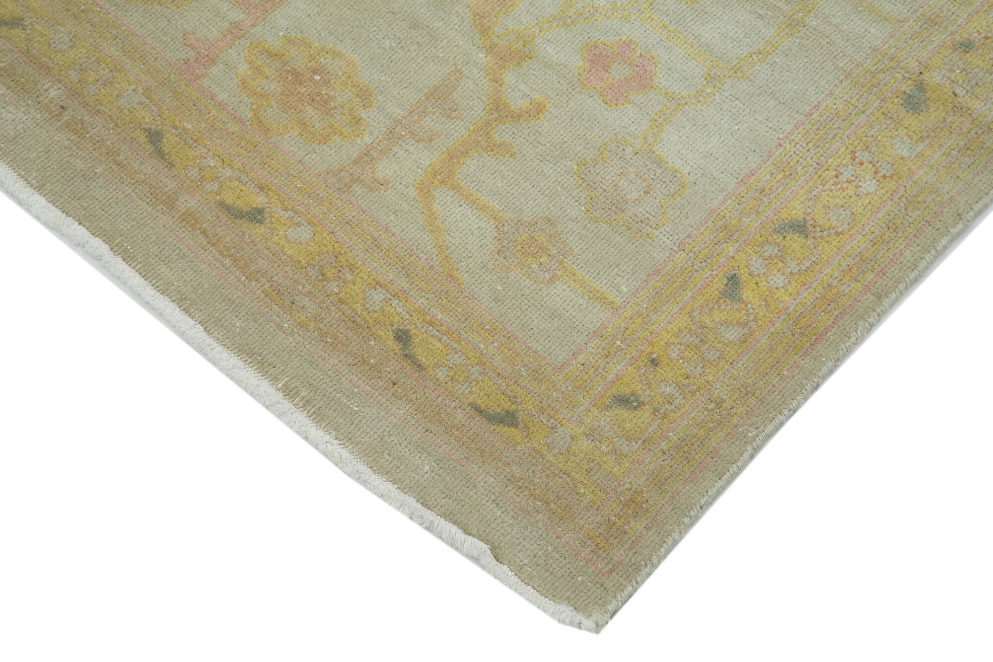 Handmade Wool Area Rug - Tebriz Classic Beige Vintage Hand Knotted Carpet 2'7''x7'10''
