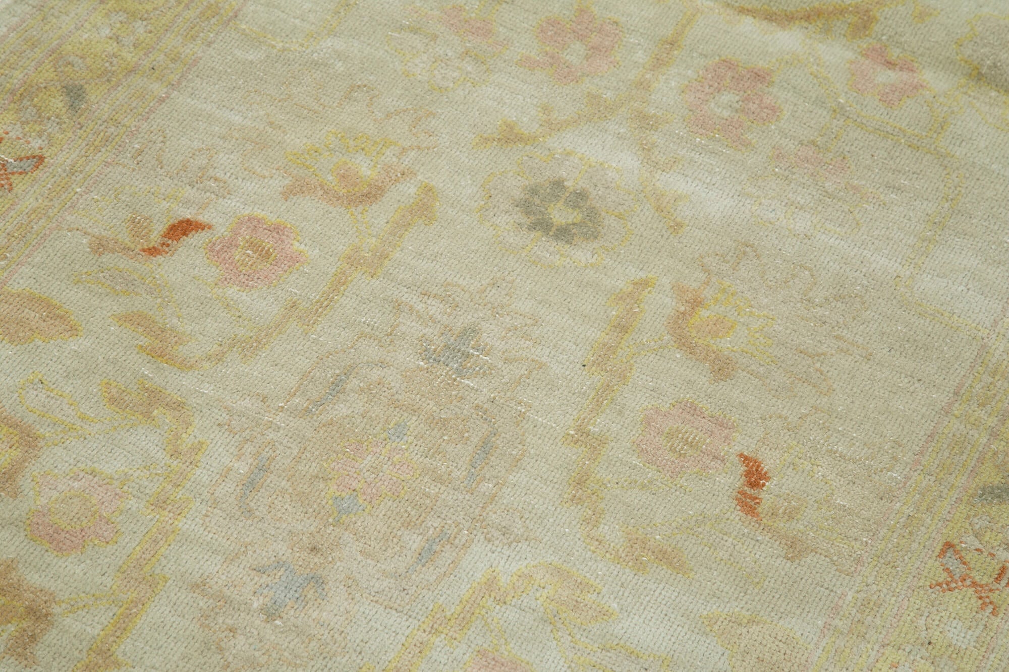 Handmade Wool Area Rug - Tebriz Classic Beige Vintage Hand Knotted Carpet 2'7''x7'10''