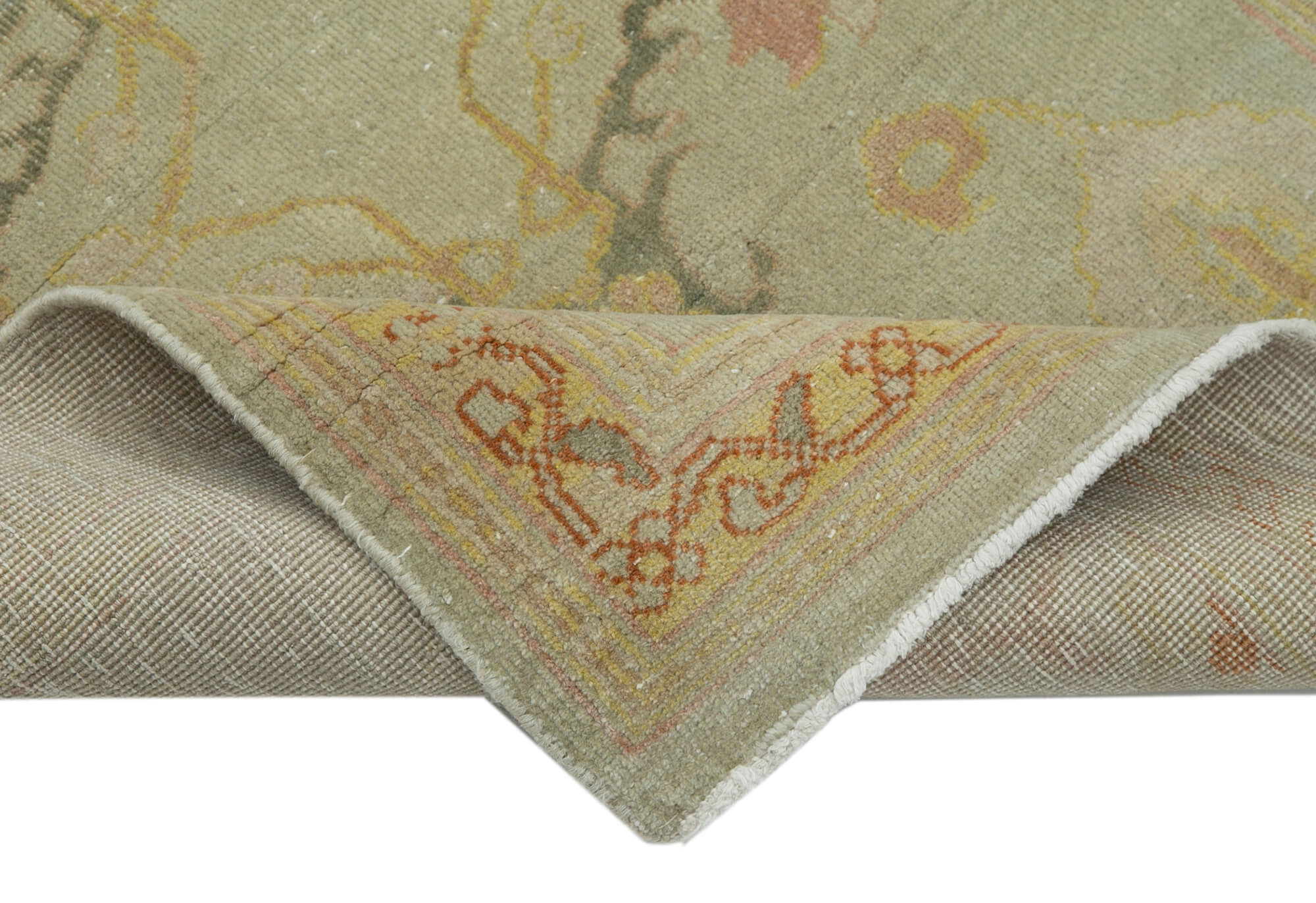 Handmade Wool Area Rug - Tebriz Classic Beige Vintage Hand Knotted Carpet 2'7''x7'10''