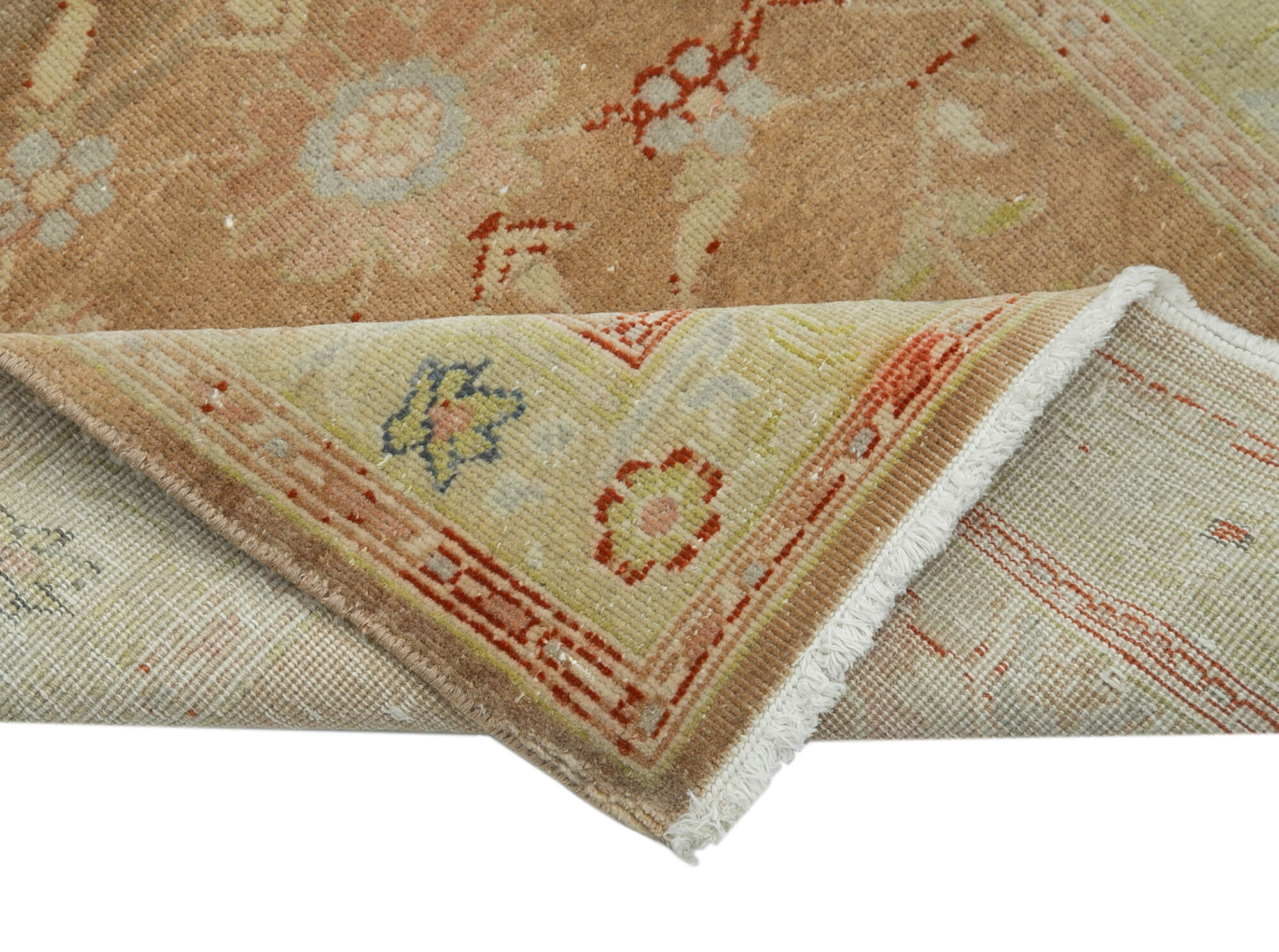 Handmade Wool Area Rug | Tebriz Classic Beige Cotton & Wool Runner 2'6''x13'5''