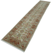 Handmade Wool Area Rug – Tebriz Classic Beige Cotton Wool Runner 2'5''x13'11''