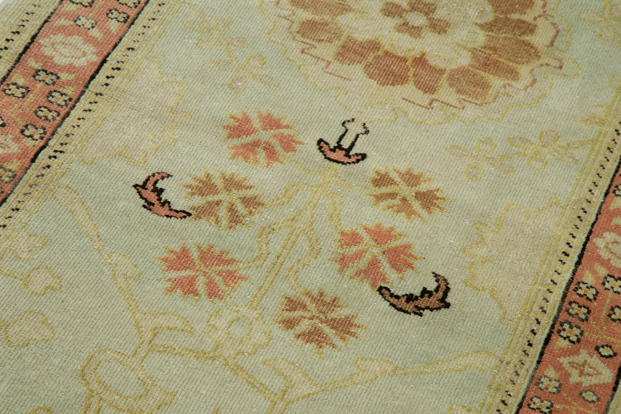 Handmade Wool Area Rug - Tebriz Classic Cotton Wool Turkish Runner 2'7''x13'9''