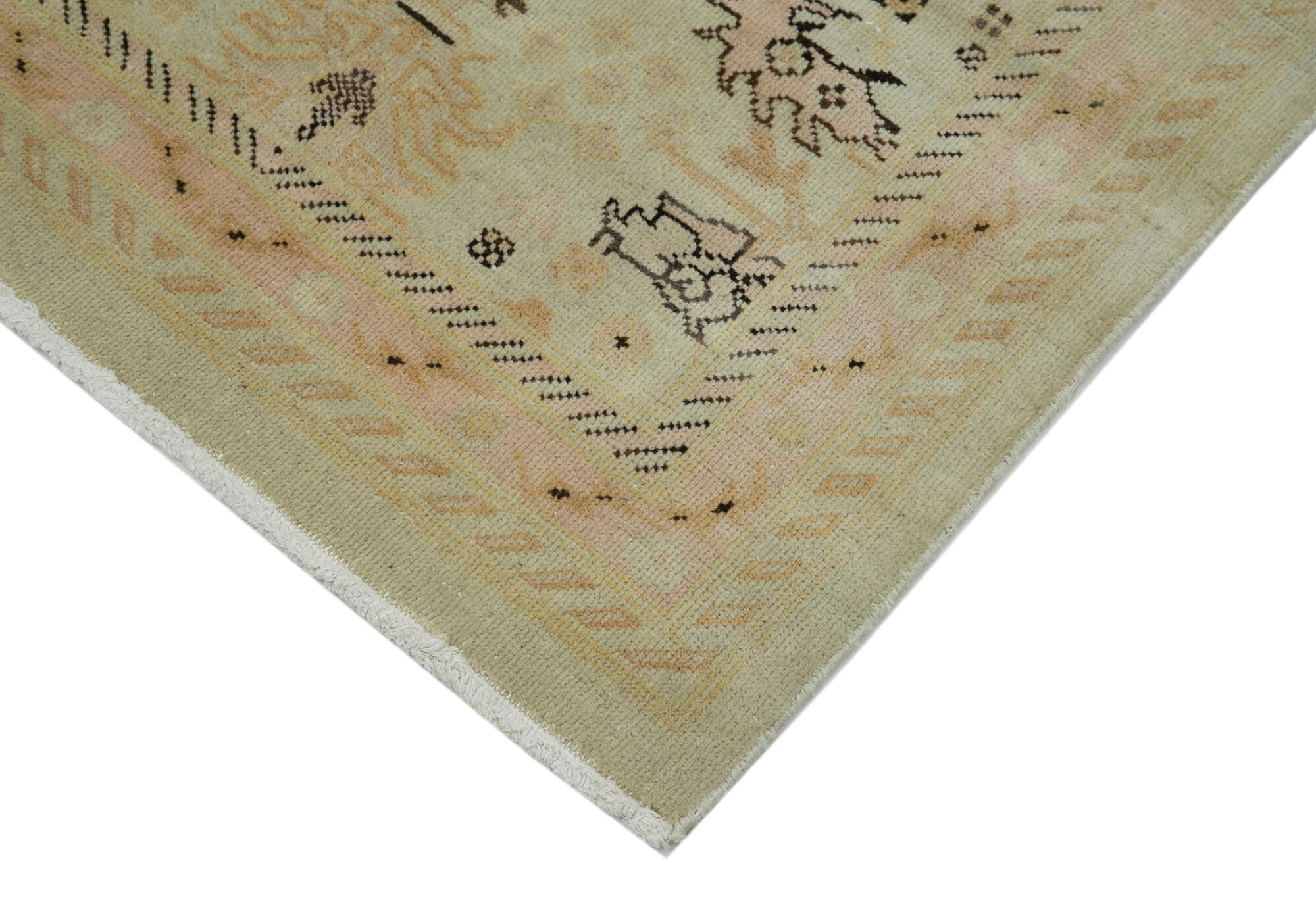 Handmade Wool Area Rug – Tebriz Beige Classic Style Runner 2'7''x10'1''