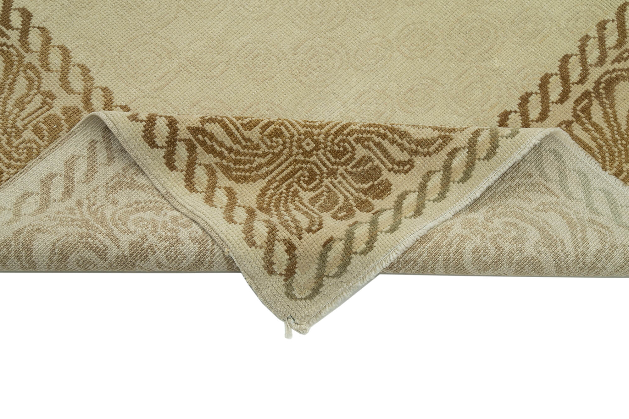 Handmade Wool Area Rug – Classic Beige Cotton Wool Rug 6'11'' x 9'8'' by Agacan