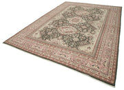 Handmade Wool Area Rug – Tebriz Classic Beige Cotton Wool Carpet 8'0''x11'6''