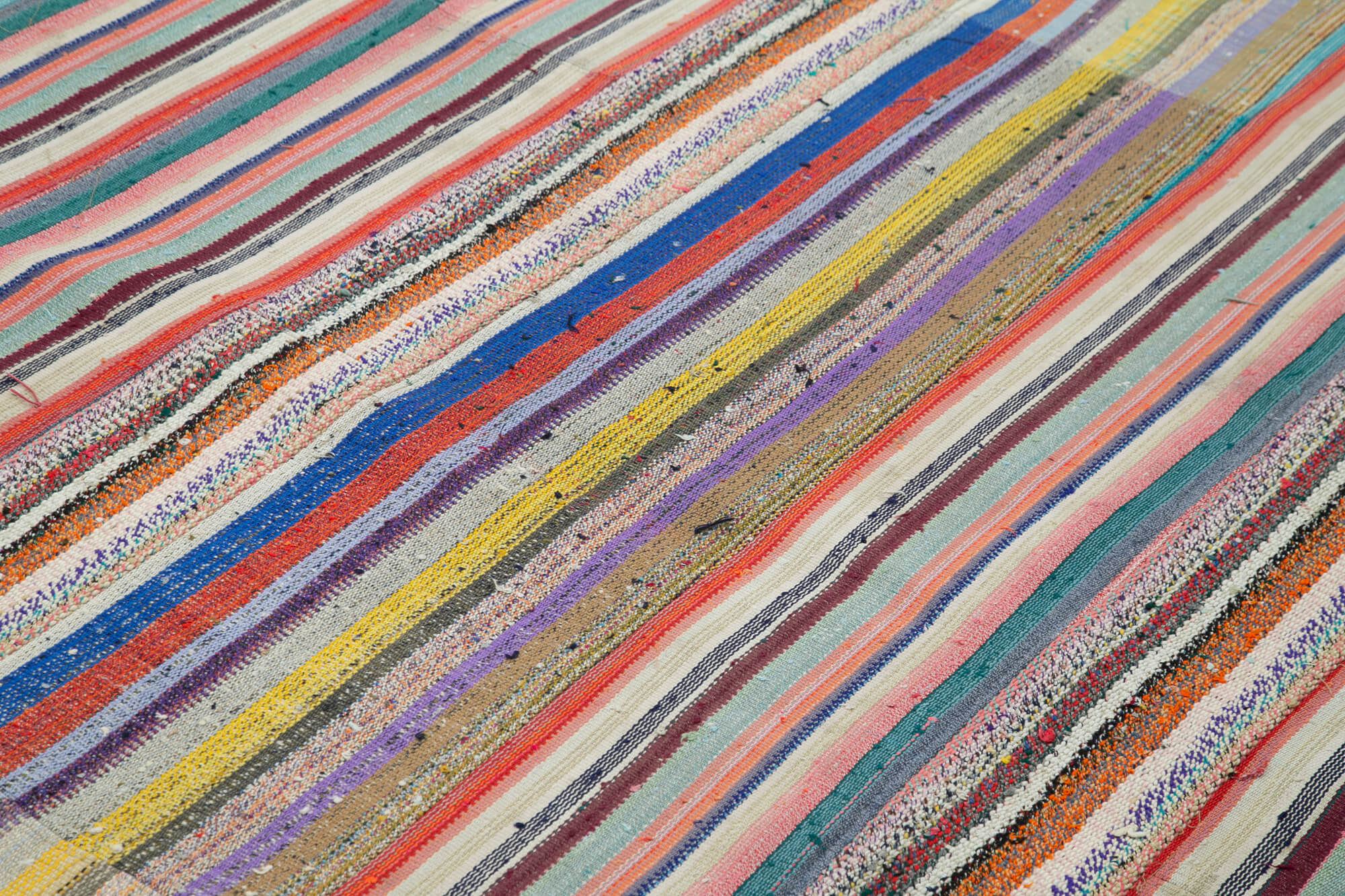 Handmade Patchwork Rug - Kirk Yama Grey Cotton Wool 7x10 Feet Carpet
