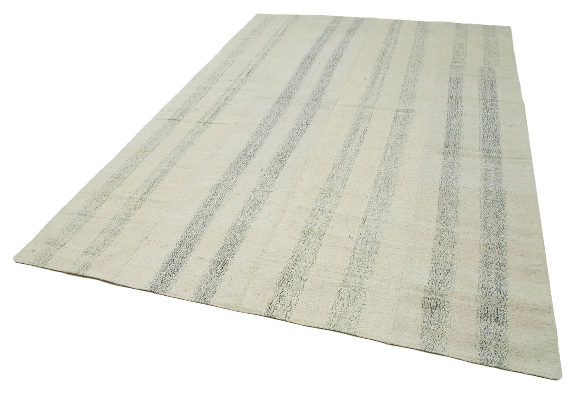 Handmade Area Rug - Kirk Yama Patchwork Cotton Wool Vintage Turkish Carpet 6'11''x10'8''