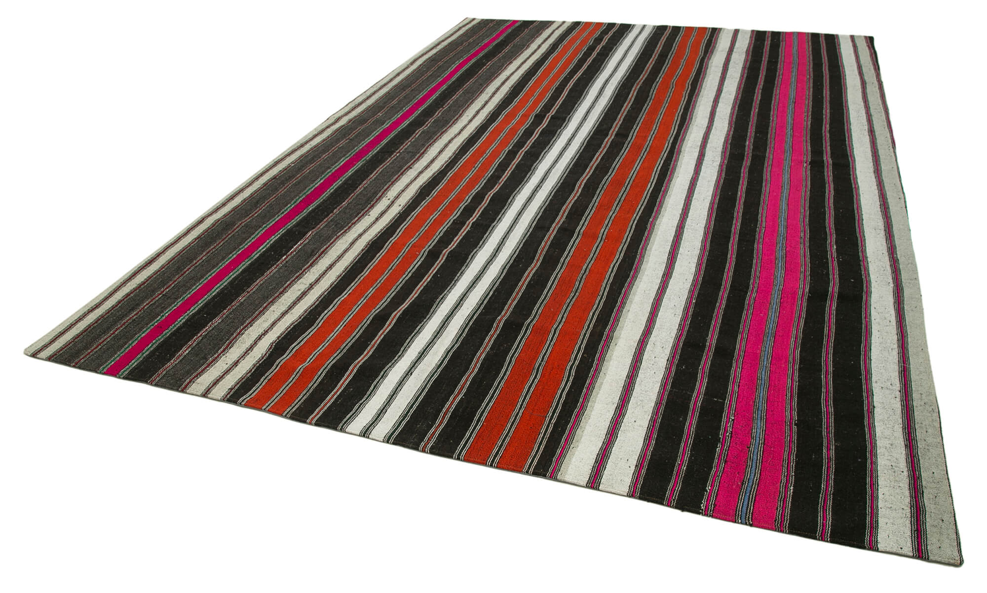 Handmade Patchwork Rug – Kirk Yama Grey Area Rug Cotton Wool 8'6''x12'8''