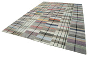 Handmade Patchwork Rug - Kirk Yama Grey Cotton Wool Area Carpet 8'6''x12'2''
