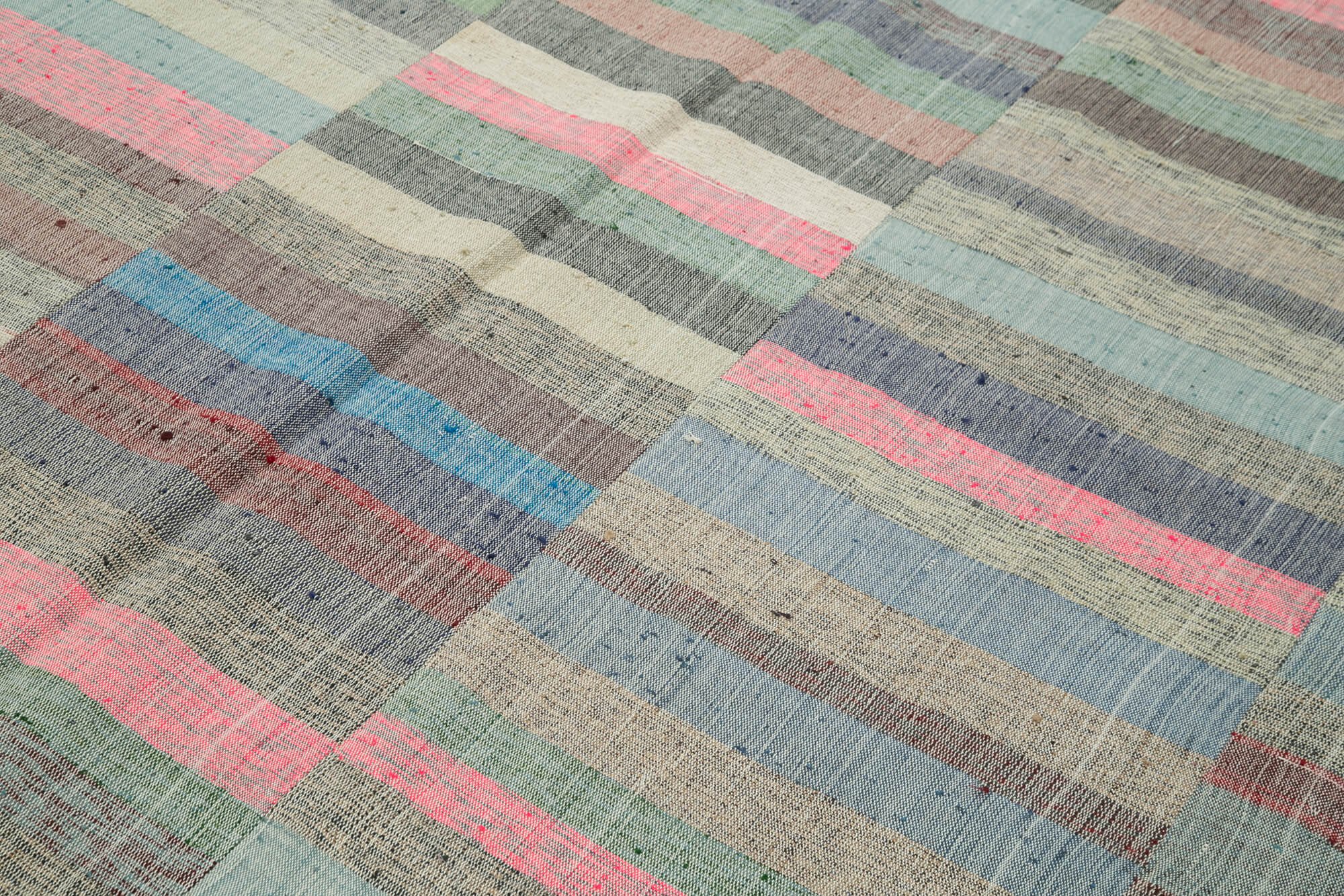 Handmade Patchwork Rug - Kirk Yama Grey Cotton Wool Area Rug 9'9''x11'11''