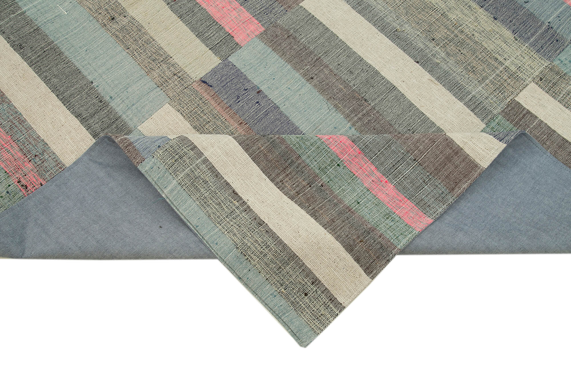 Handmade Patchwork Rug - Kirk Yama Grey Cotton Wool Area Rug 9'9''x11'11''
