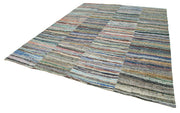 Handmade Patchwork Rug - Kirk Yama Grey Area Rug 9'2''x11'8'' Cotton Wool