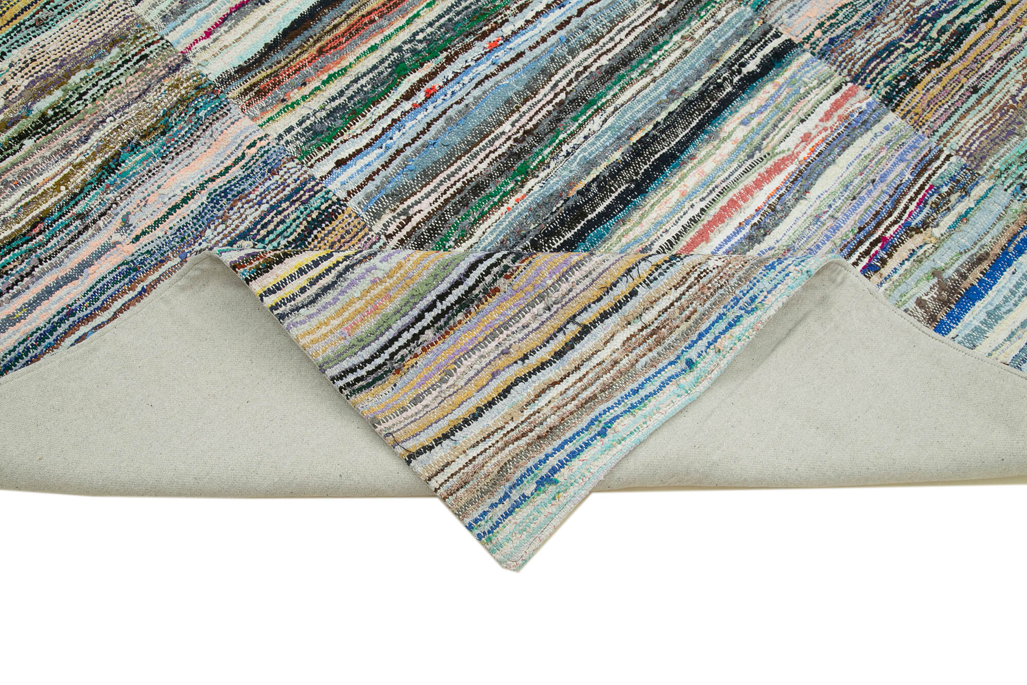 Handmade Patchwork Rug - Kirk Yama Grey Area Rug 9'2''x11'8'' Cotton Wool