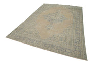 Handmade Vintage Area Rug – Overdyed Wool Rug | Cotton Wool Carpet 6'11''x10'4''