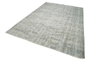 Handmade Vintage Area Rug – Overdyed Wool Rug | Turkish Hand Knotted Grey Vintage