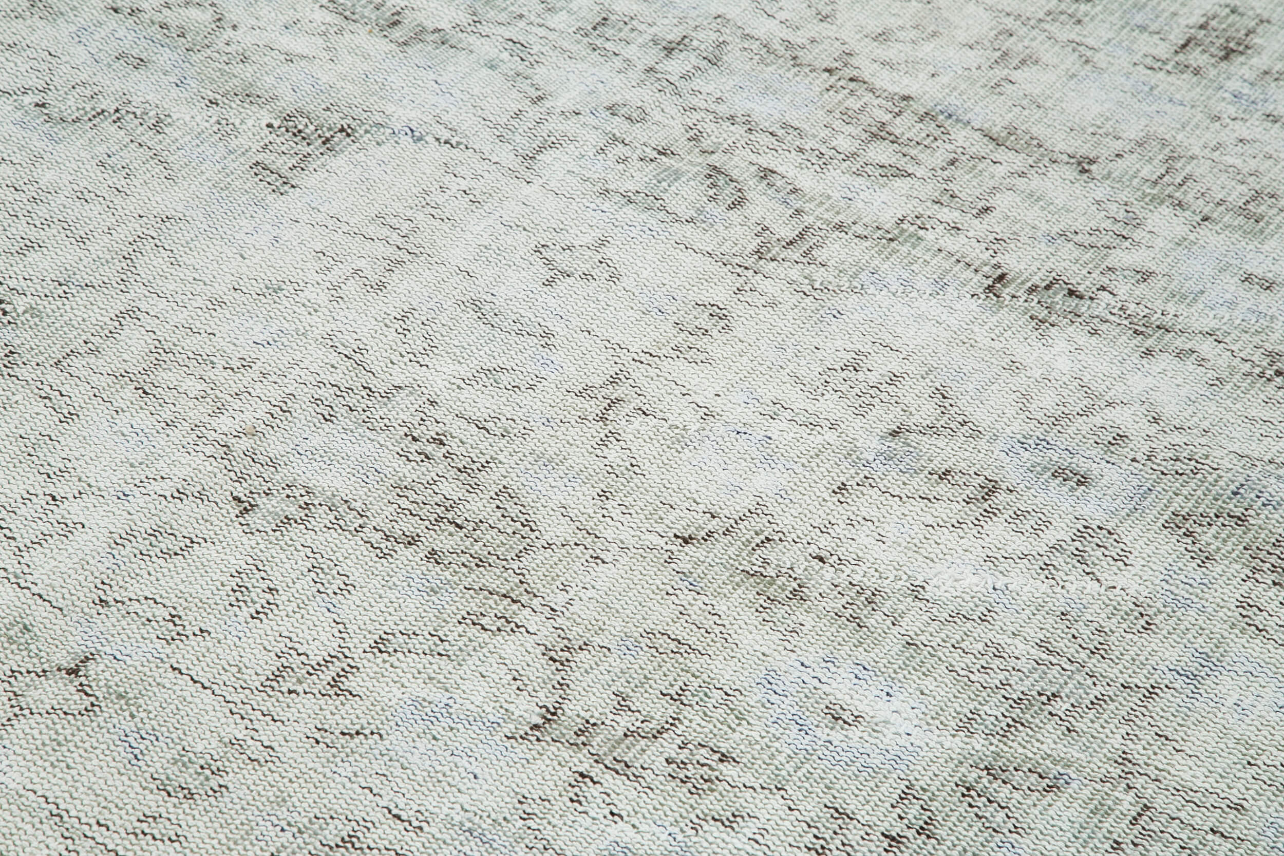 Handmade Vintage Area Rug – Overdyed Wool Rug | Turkish Hand Knotted Grey Vintage
