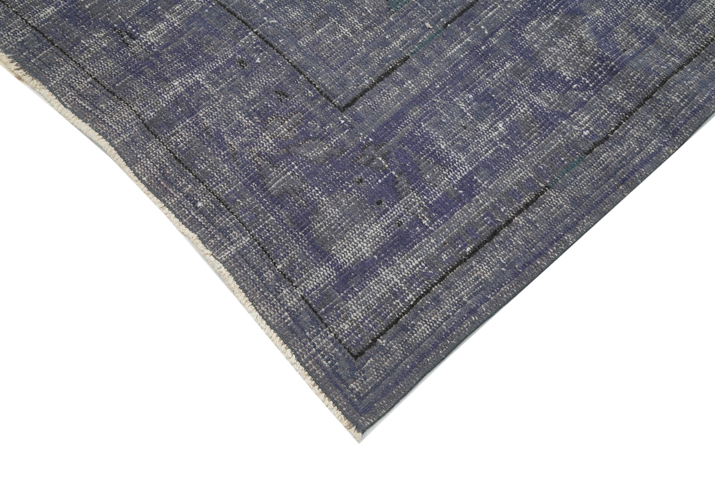 Handmade Vintage Area Rug - Overdyed Wool Rug | Turkish Cotton Wool Carpet 7'6''x10'9''