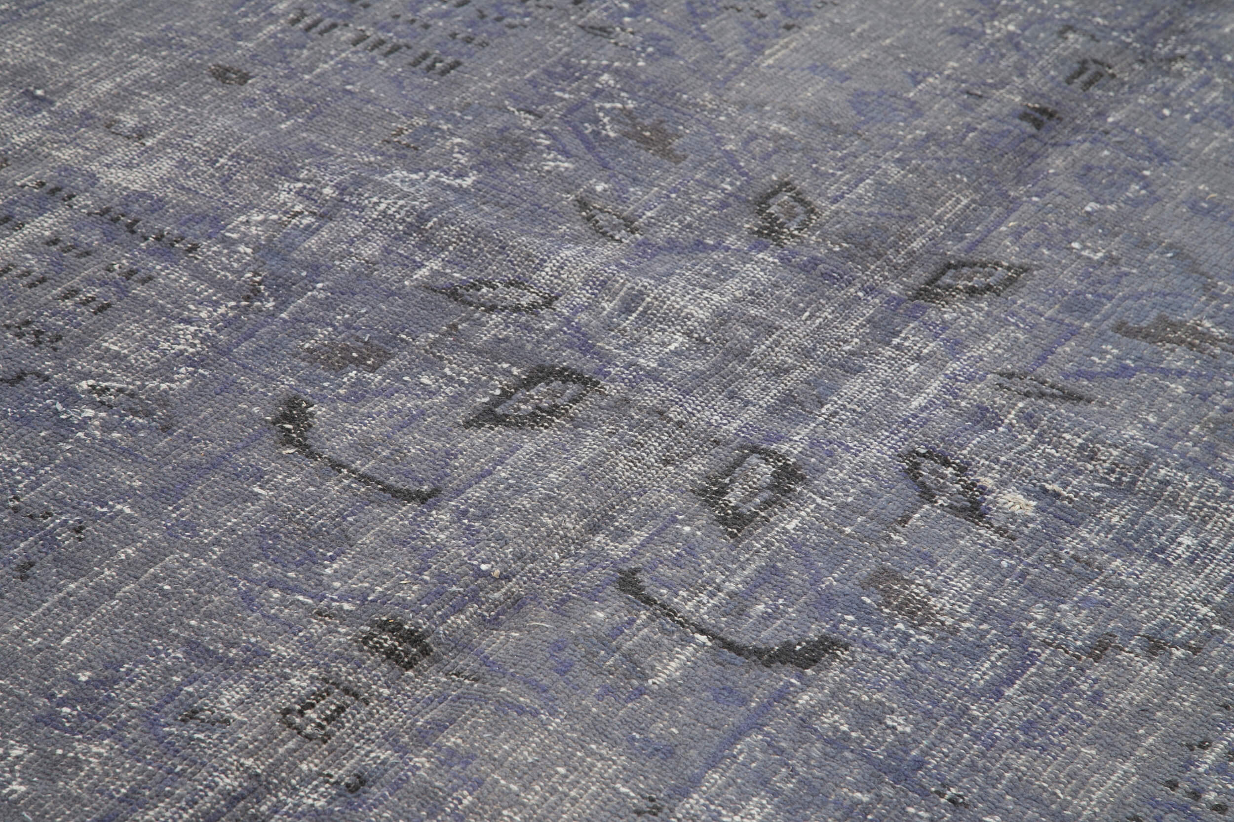 Handmade Vintage Area Rug - Overdyed Wool Rug | Turkish Cotton Wool Carpet 7'6''x10'9''