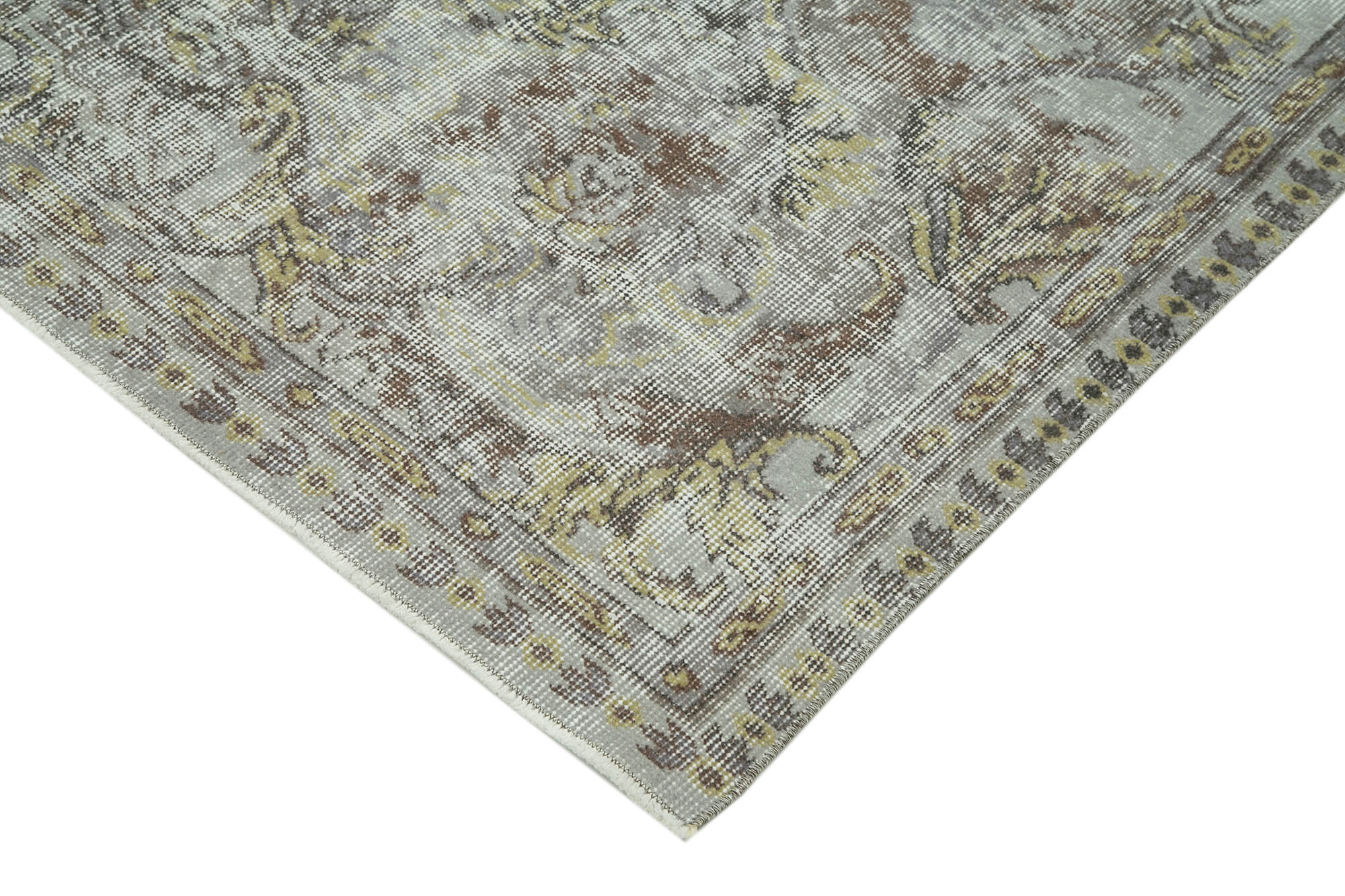 Vintage Handmade Area Rug – Overdyed Blue Turkish Carpet 5'7'' x 8'8'' Rustic Style