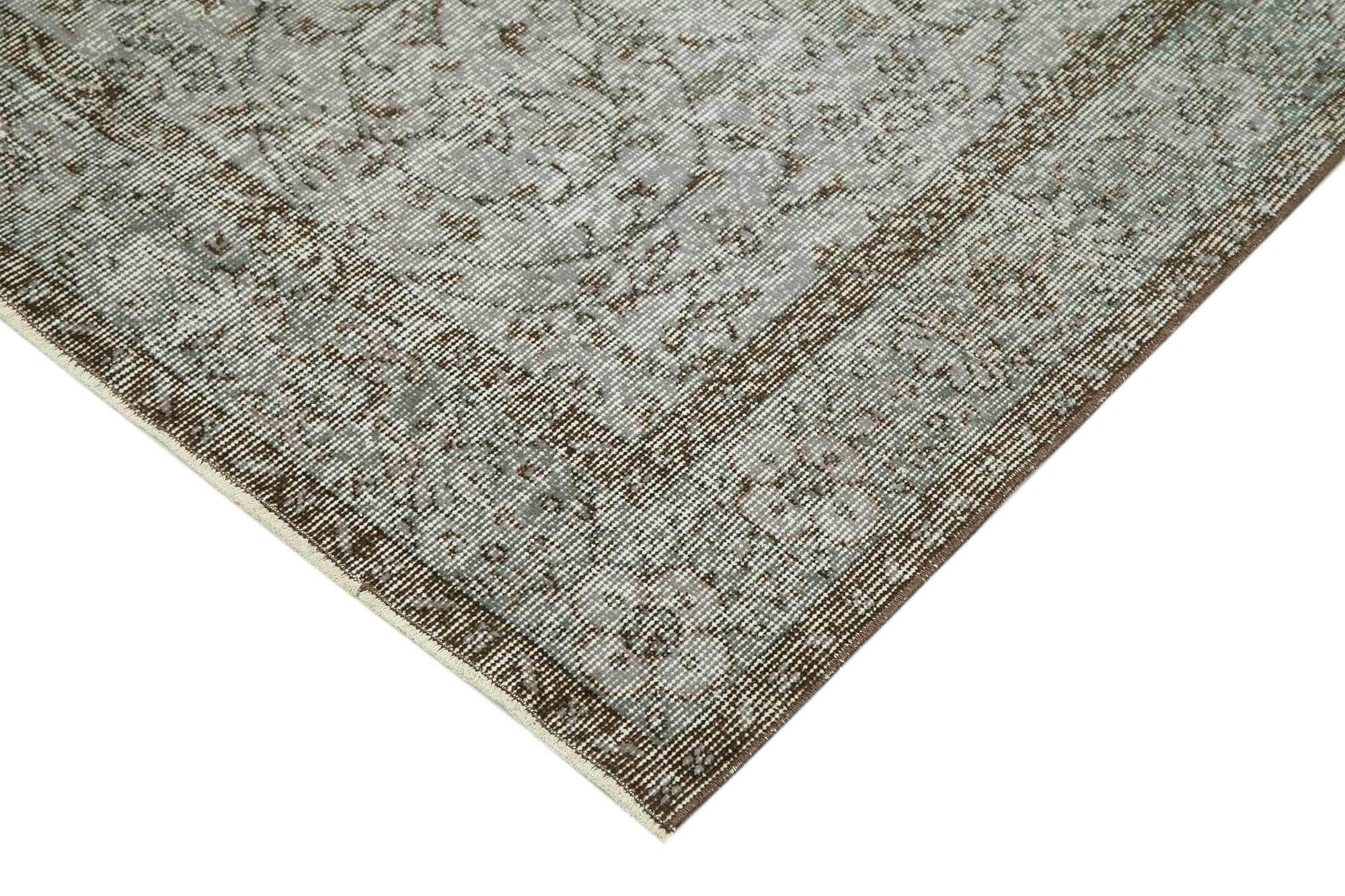Handmade Vintage Area Rug – Overdyed Wool Rug 4x8 | Turkish Cotton Wool Carpet
