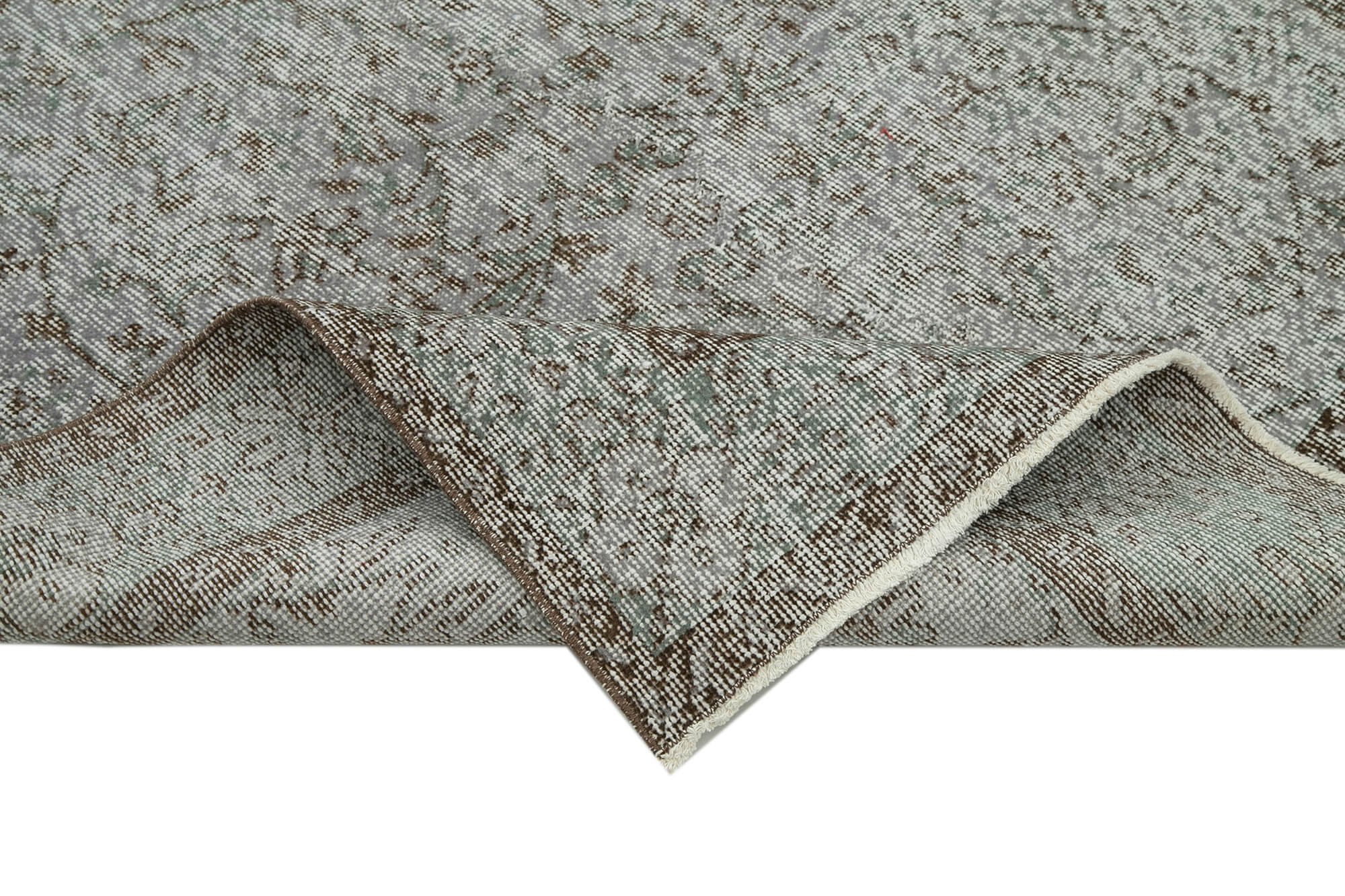 Handmade Vintage Area Rug – Overdyed Wool Rug 4x8 | Turkish Cotton Wool Carpet