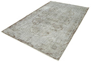 Handmade Area Rug - Overdyed Vintage Cotton Wool Carpet 5'4'' x 8'6''