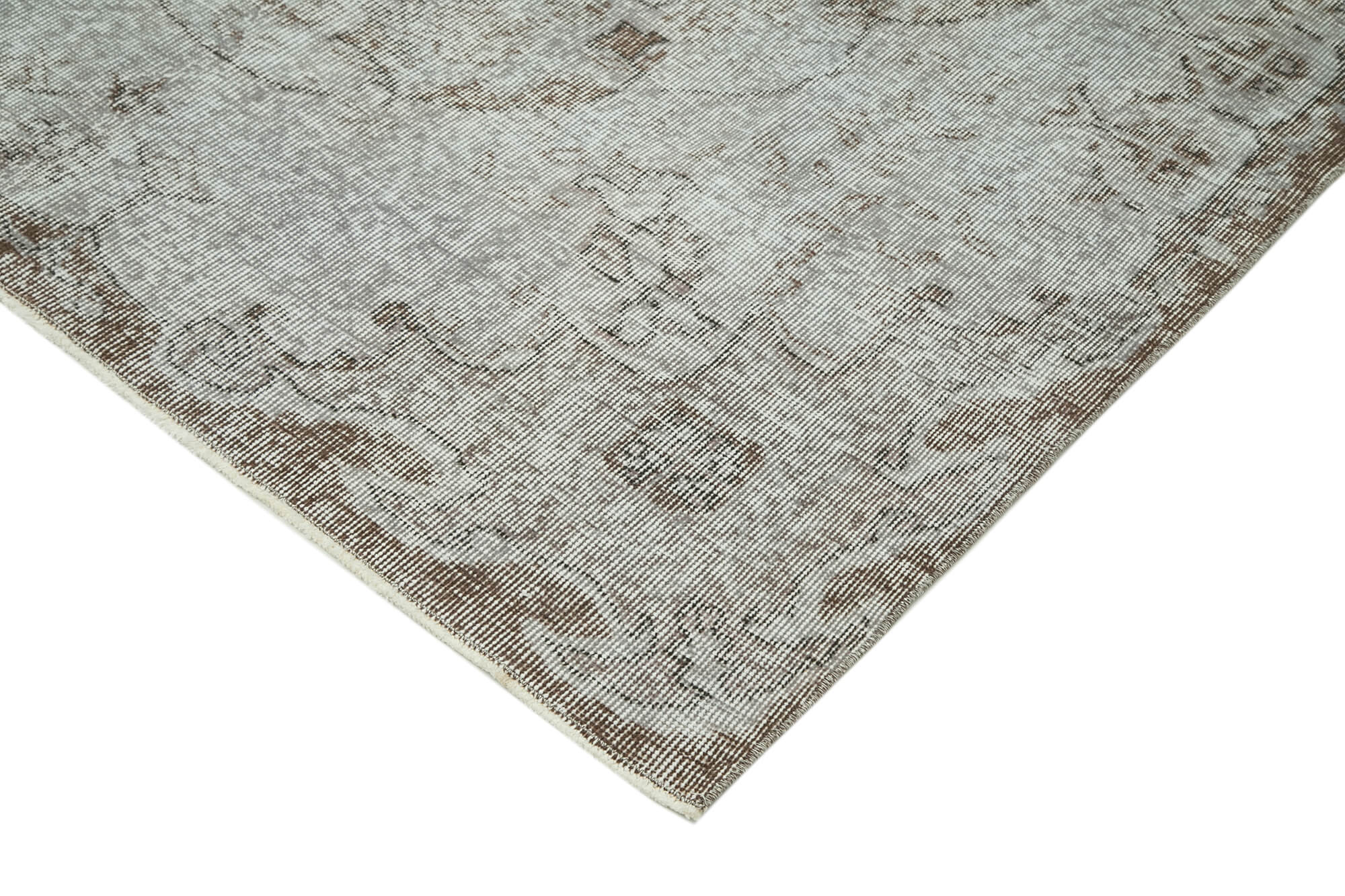 Handmade Area Rug - Overdyed Vintage Cotton Wool Carpet 5'4'' x 8'6''