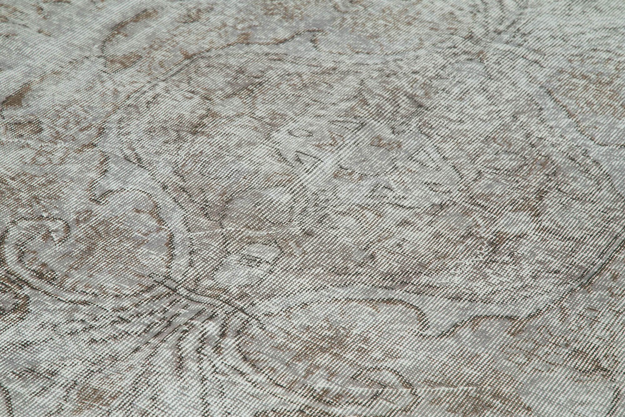 Handmade Area Rug - Overdyed Vintage Cotton Wool Carpet 5'4'' x 8'6''