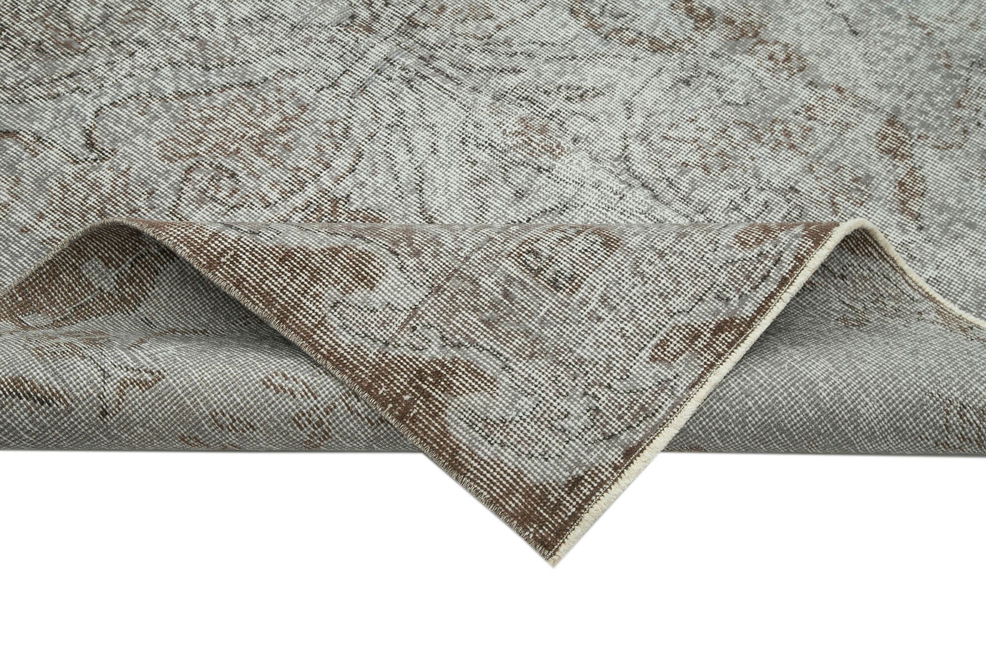 Handmade Area Rug - Overdyed Vintage Cotton Wool Carpet 5'4'' x 8'6''