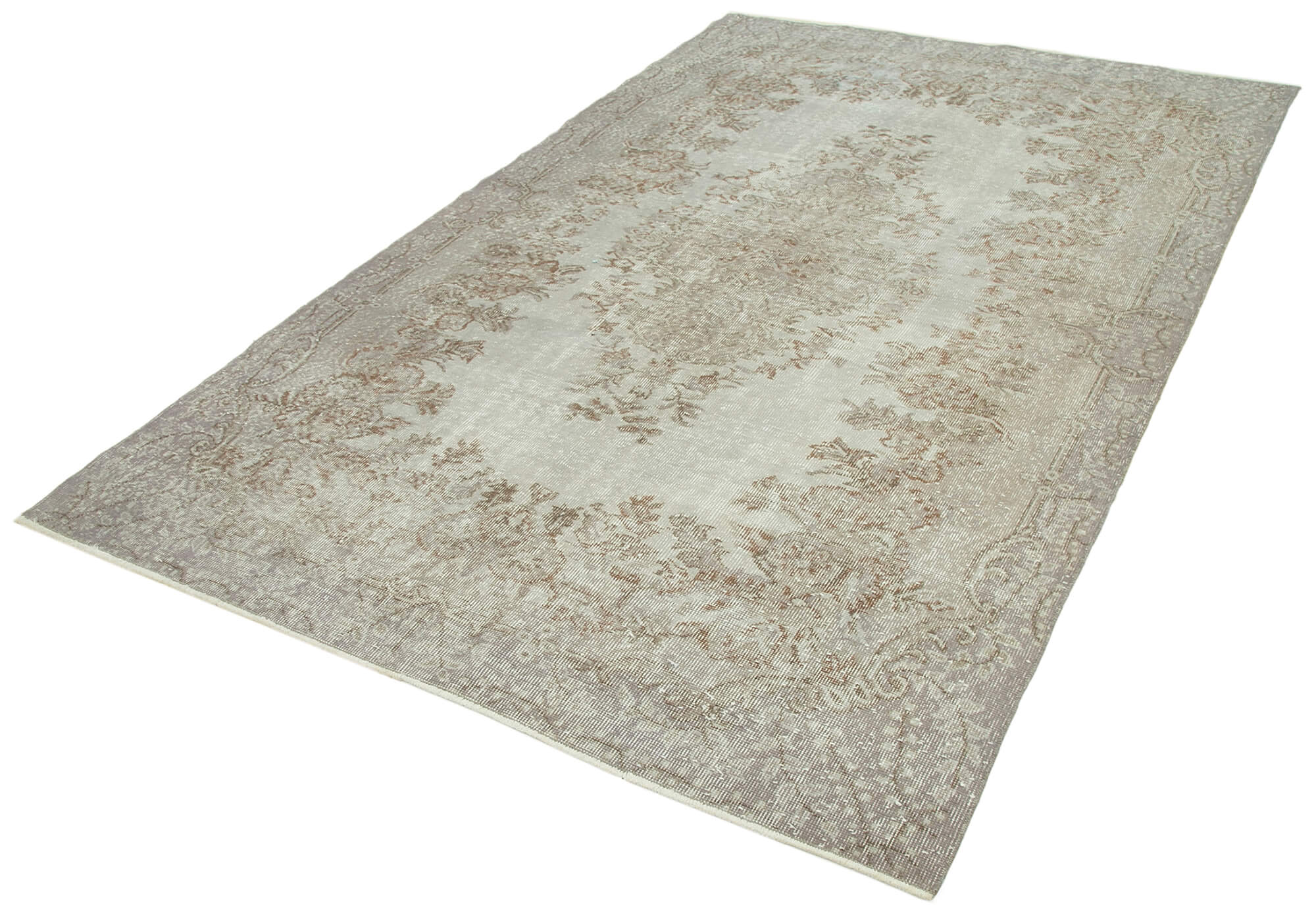 Vintage Wool Area Rug - Handmade Overdyed Turkish Hand Knotted Carpet 5'9''x9'1''