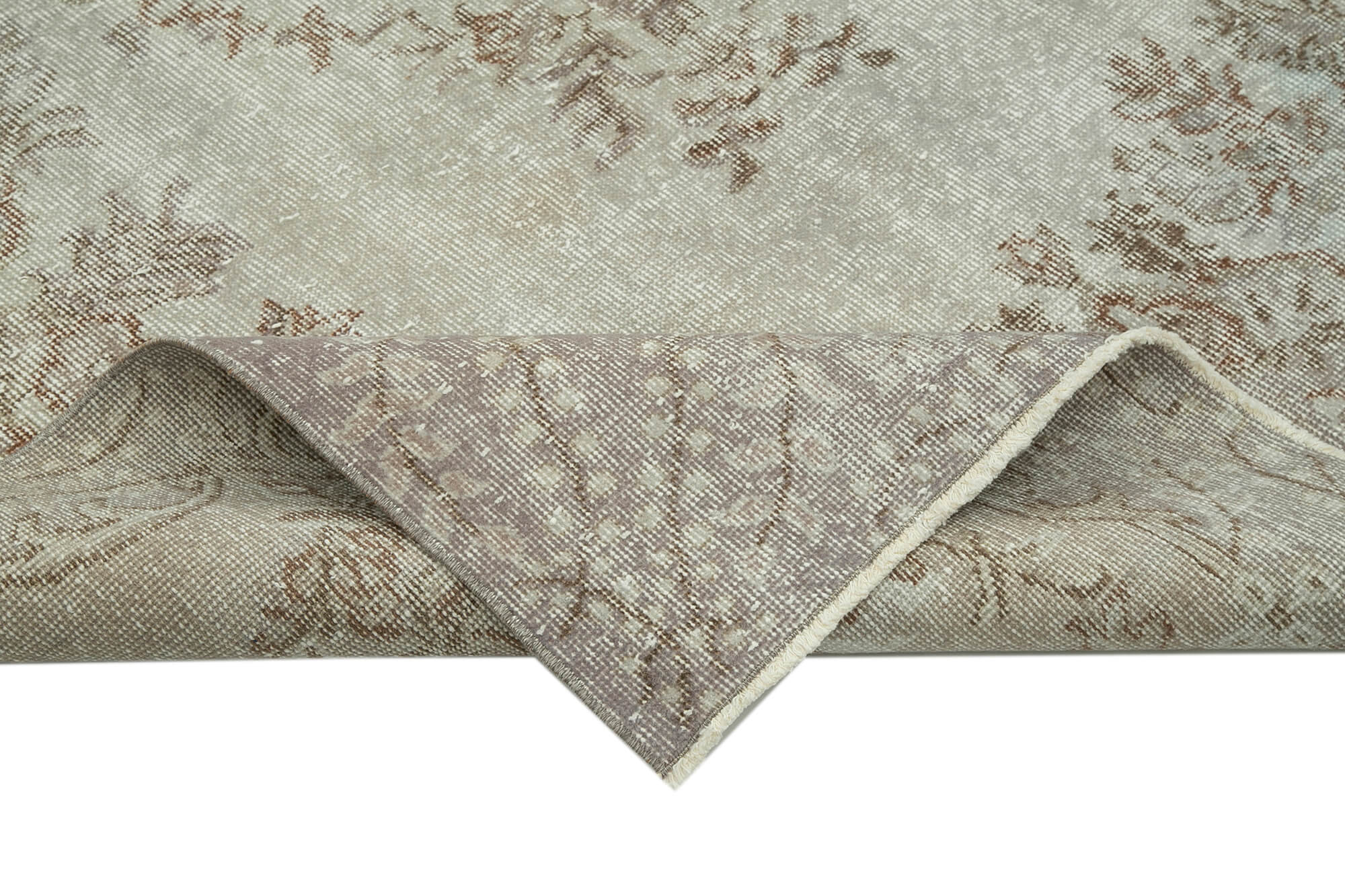 Vintage Wool Area Rug - Handmade Overdyed Turkish Hand Knotted Carpet 5'9''x9'1''