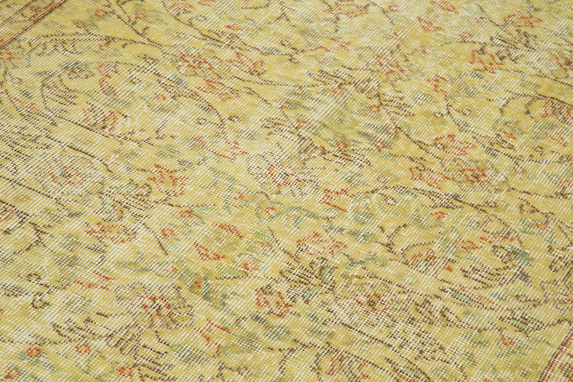 Vintage Wool Area Rug | Handwoven Turkish Vintage Carpet, Soft Wool Floor Covering