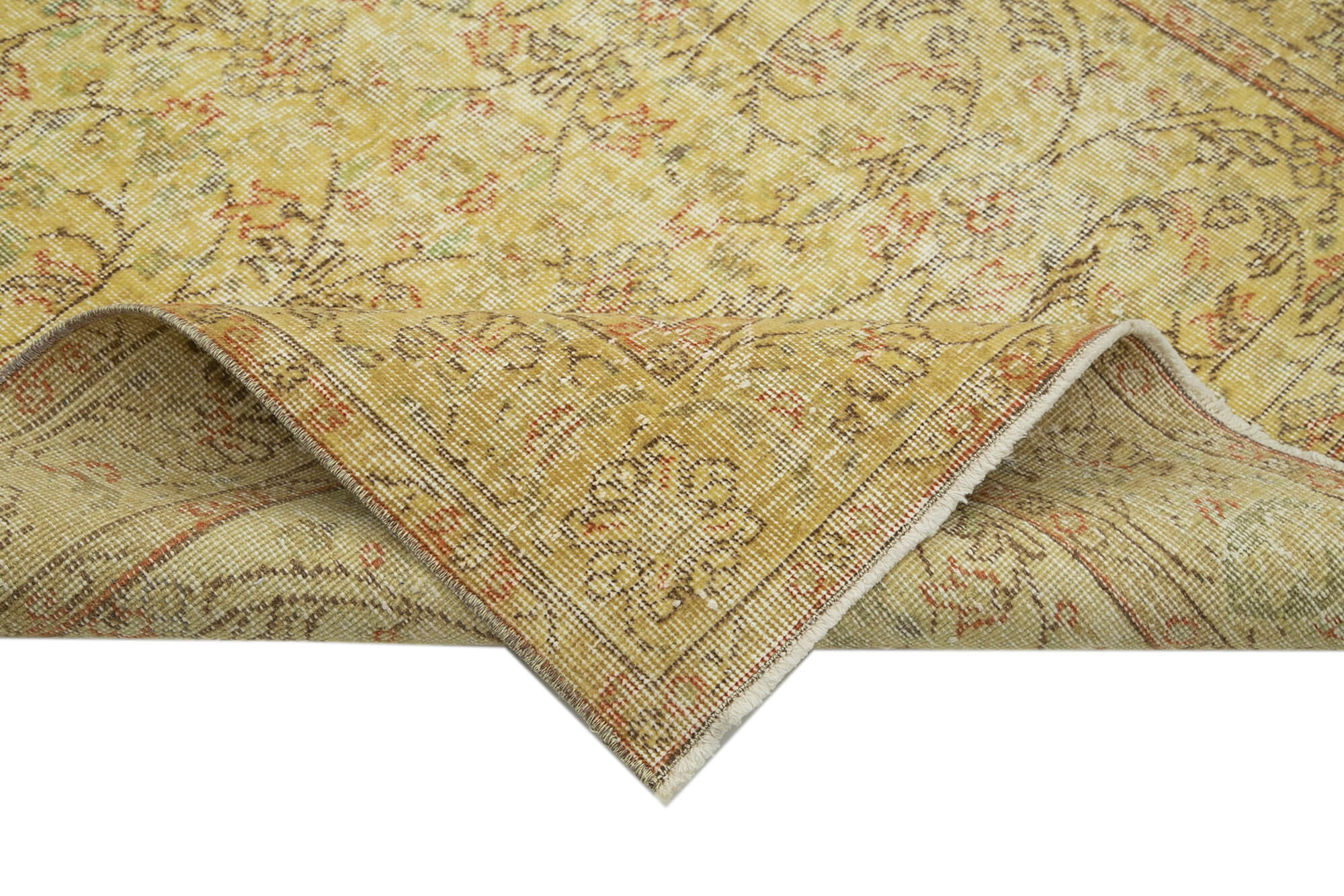 Vintage Wool Area Rug | Handwoven Turkish Vintage Carpet, Soft Wool Floor Covering